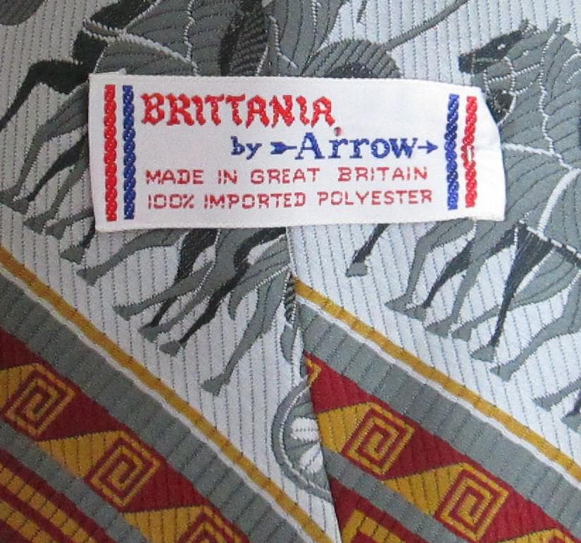 Vintage 1960s Brittania by Arrow Chariot Themed Tie - Thumbnail 3