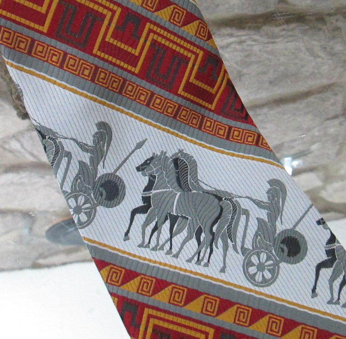Vintage 1960s Brittania by Arrow Chariot Themed Tie - Thumbnail 2
