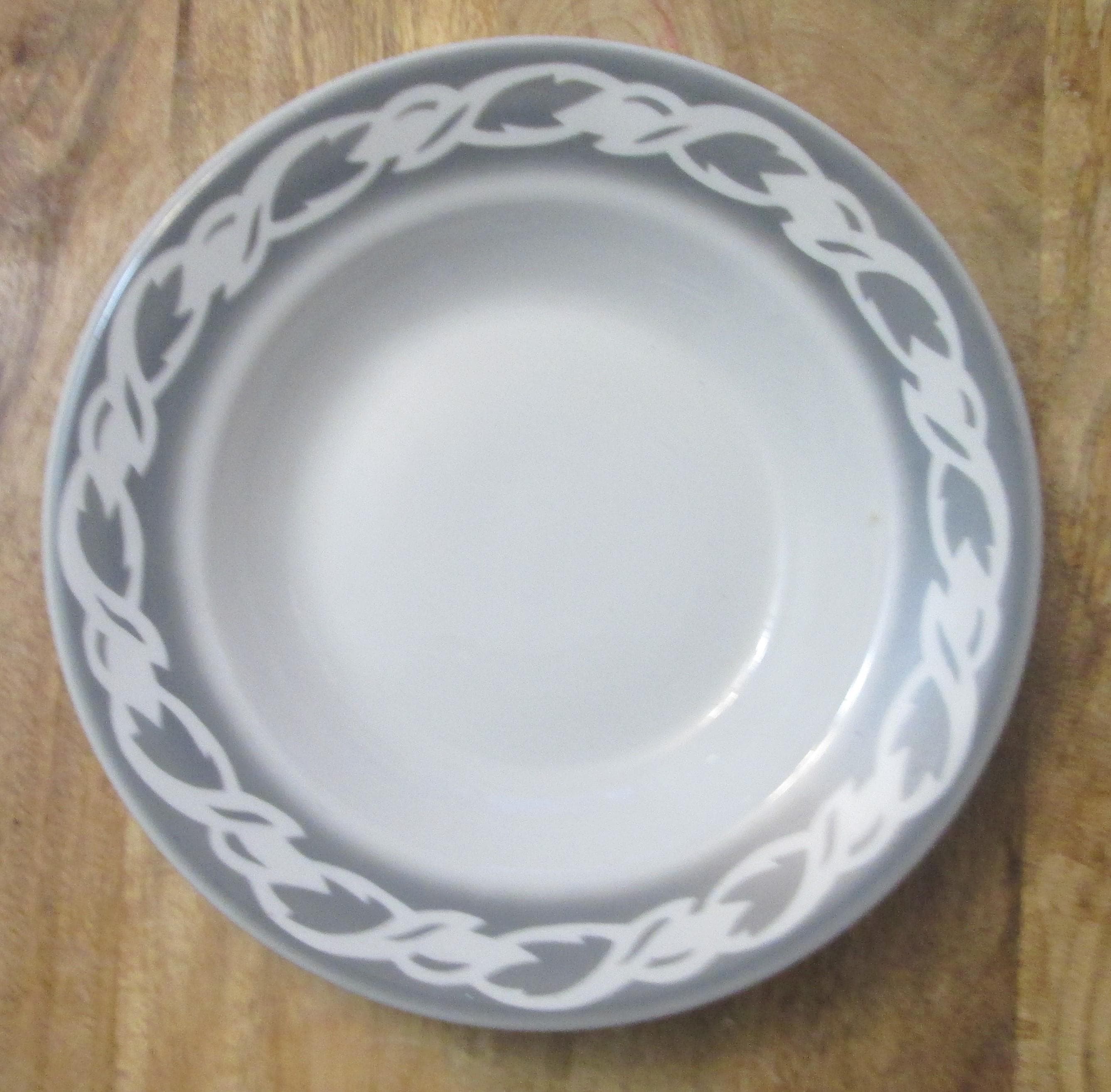 Vintage Empress Gray Stenciled Restaurant Ware Bowl