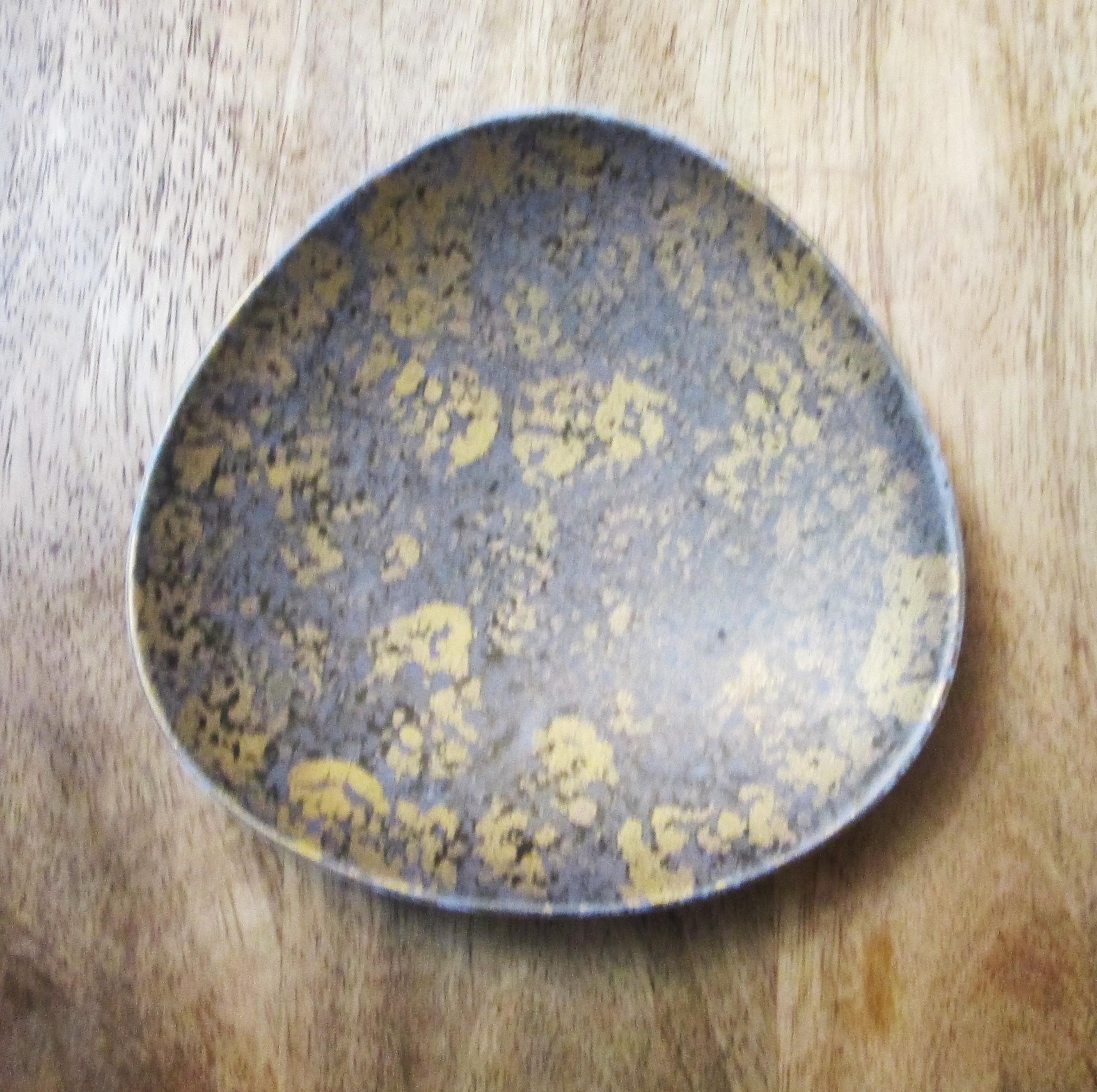 Vintage Rosenthal H. Dresler Mottled Gold Pin Dish