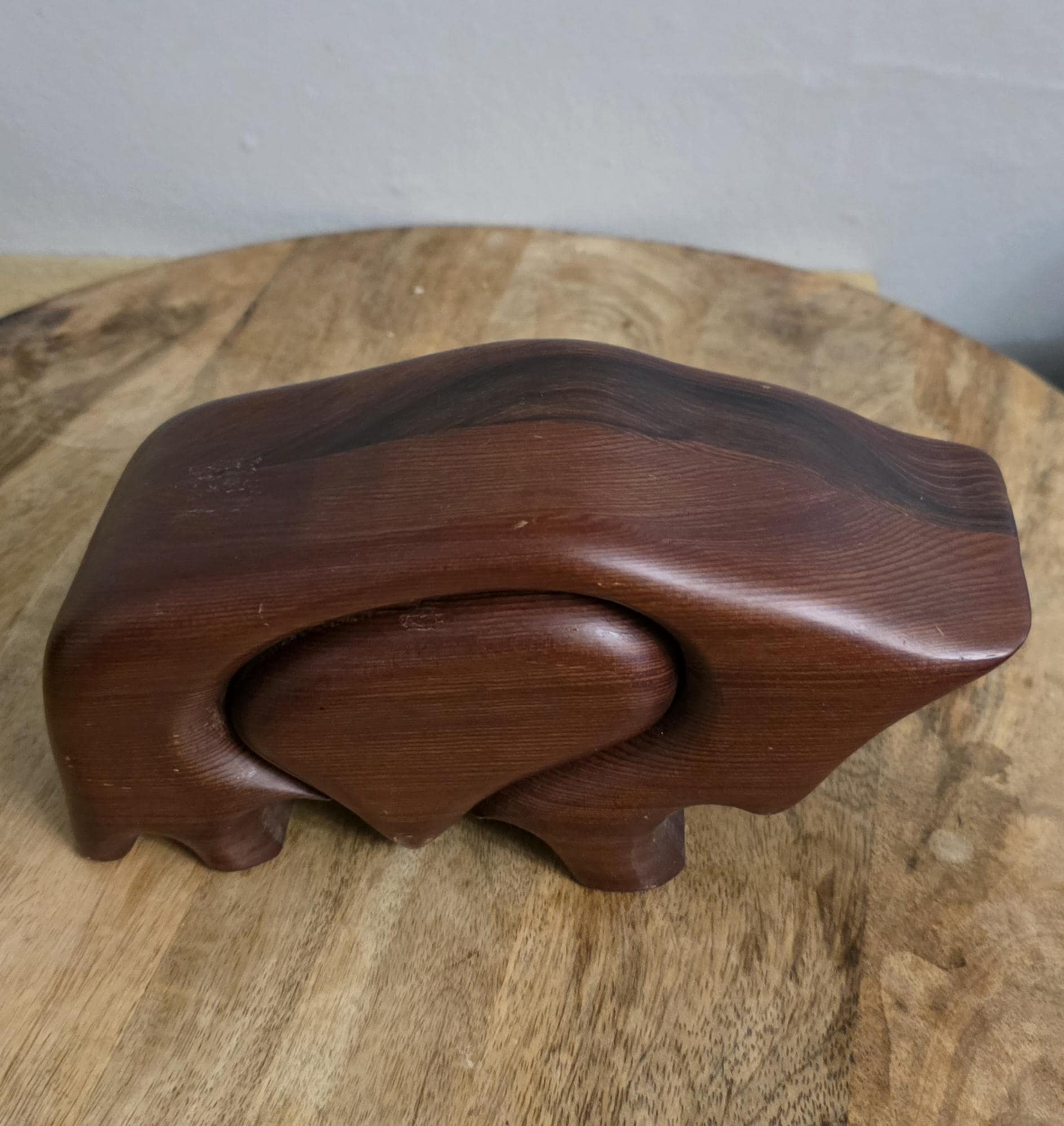 Vintage Fred Buss Redwood Puzzle Trinket Box - Thumbnail 3