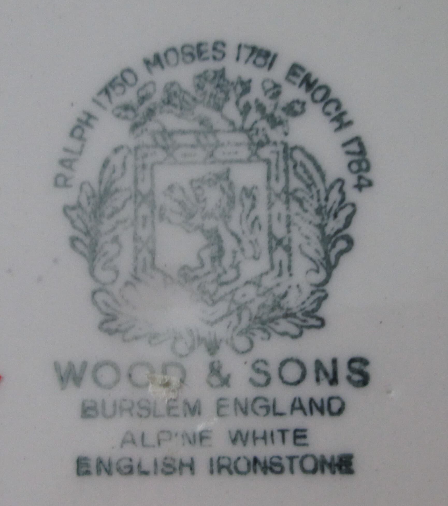 Vintage Pink Lady Plate, Wood & Sons England - Thumbnail 2
