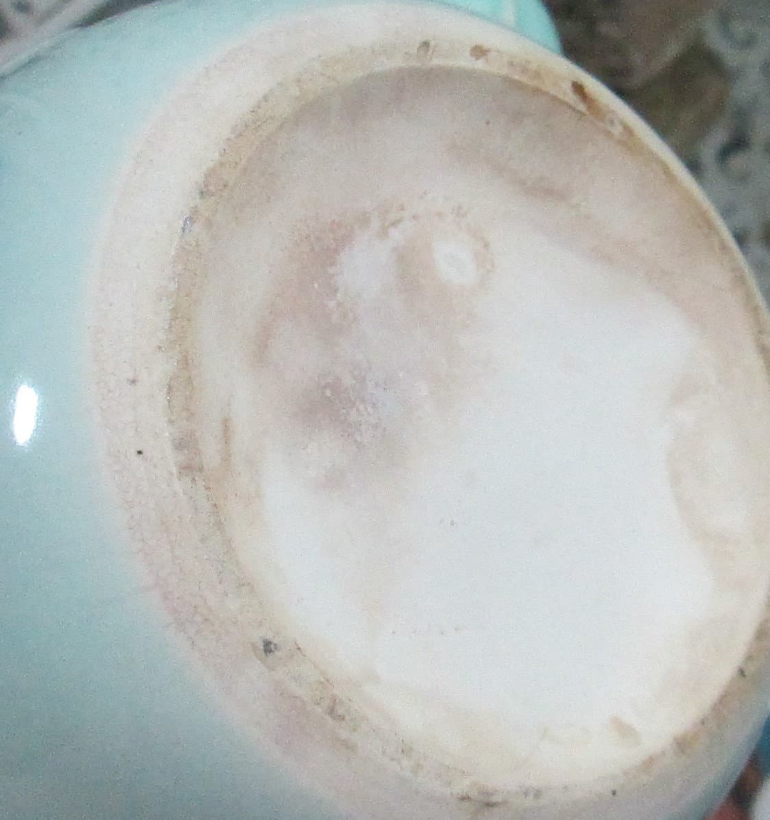 Vintage Japanese Blue Leaf Design Teapot - Thumbnail 4