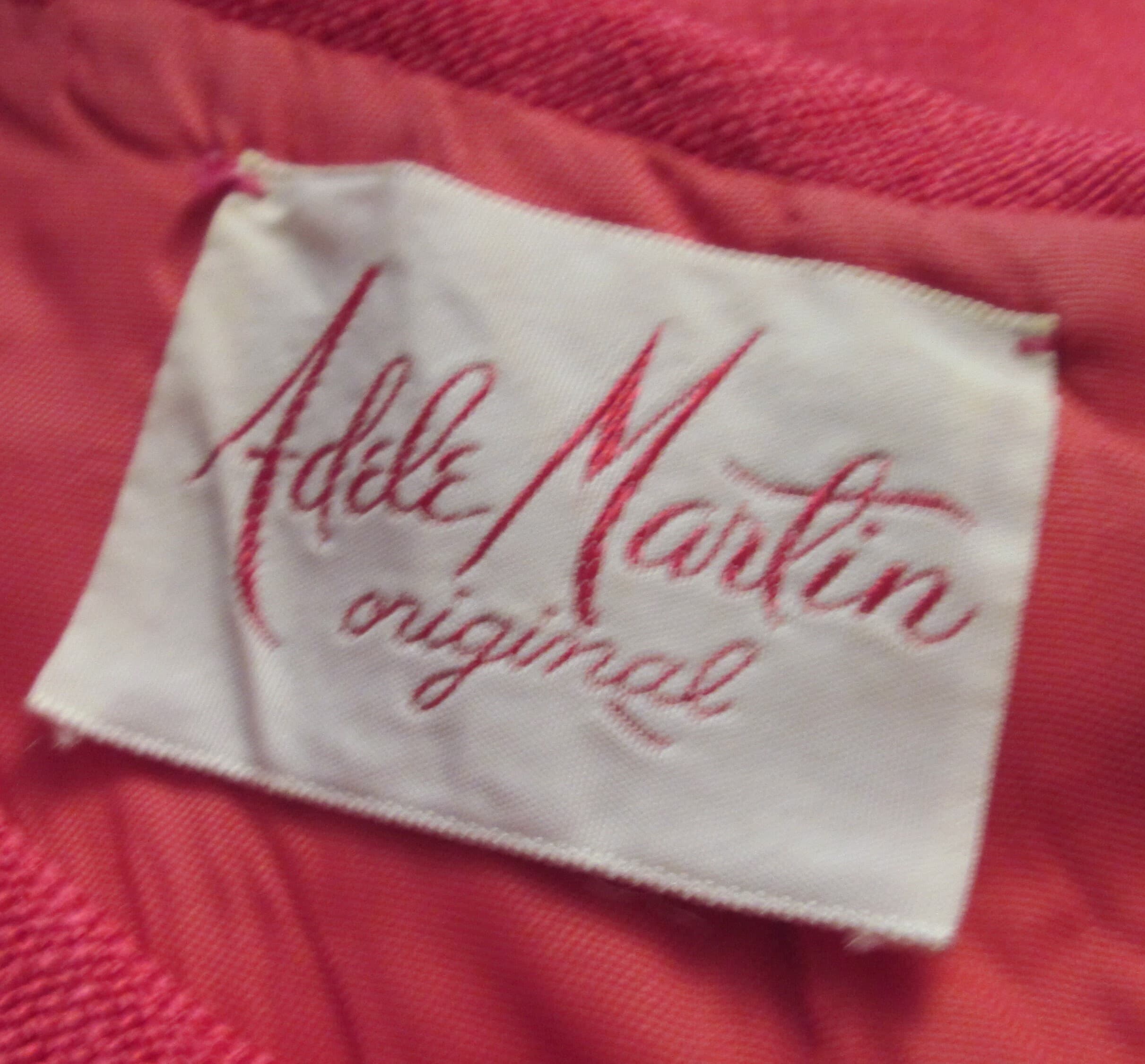 Vintage 50's Adele Martin Hot PInk 2-Piece Dress Set - Thumbnail 4