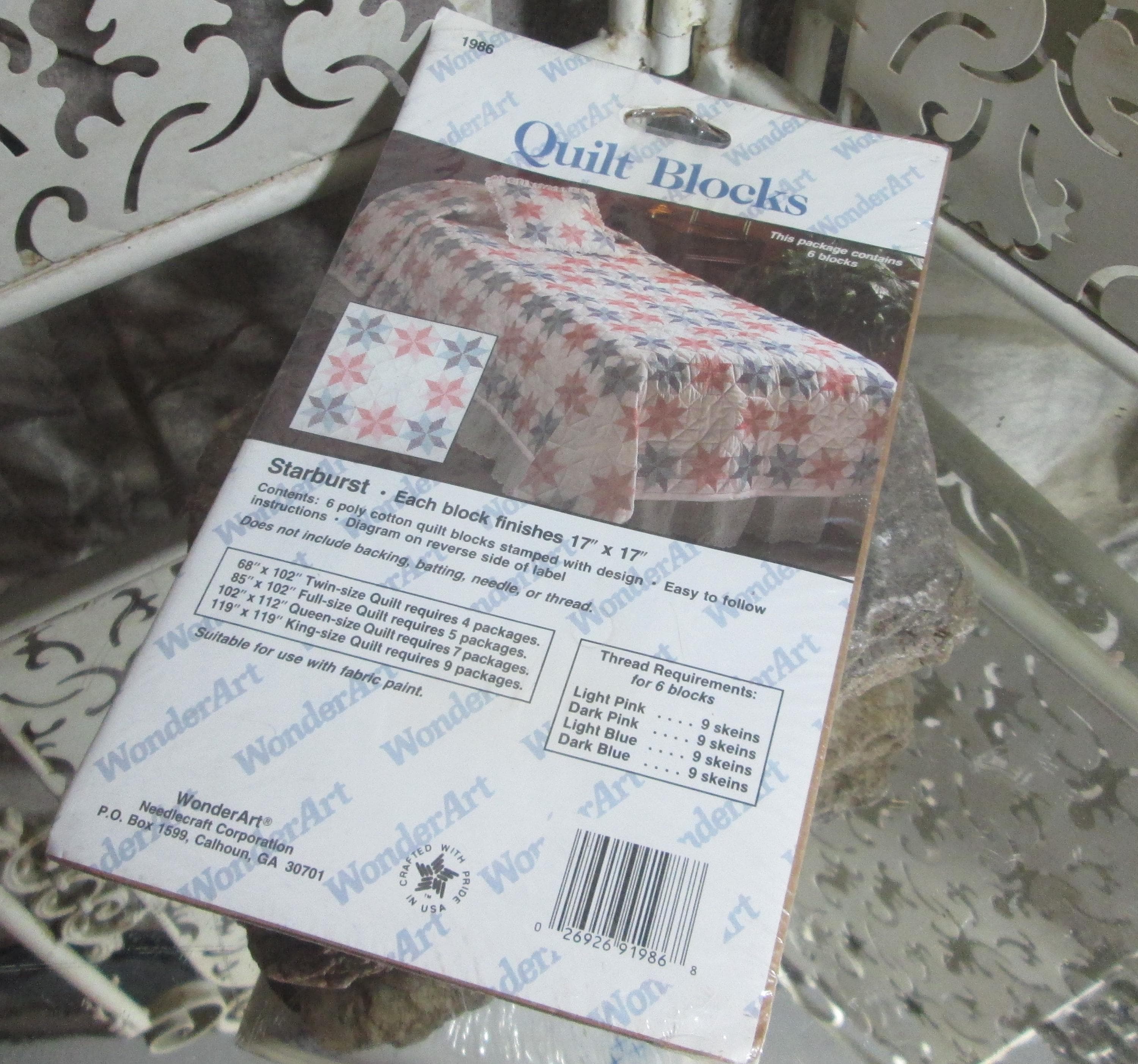 Vintage WonderArt Embroidery Quilt Blocks