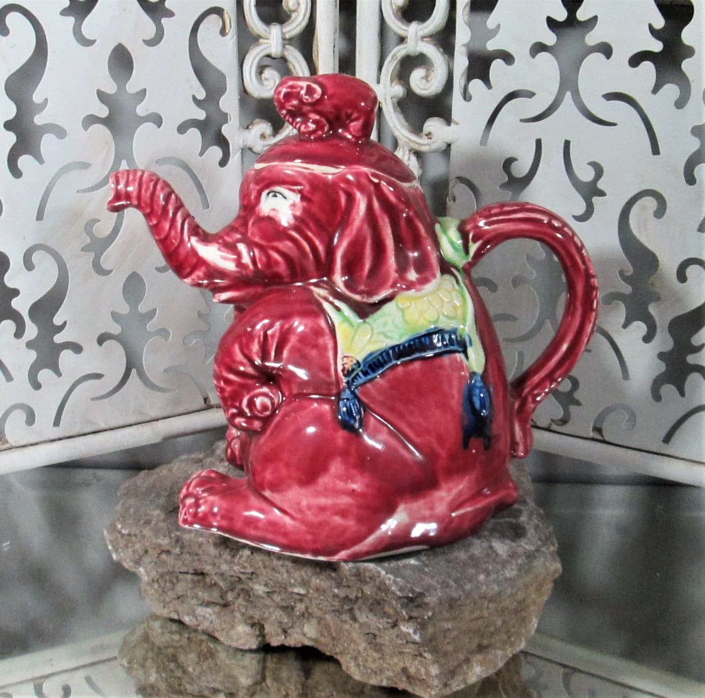 Vintage Pink Elephant Japanese Teapot