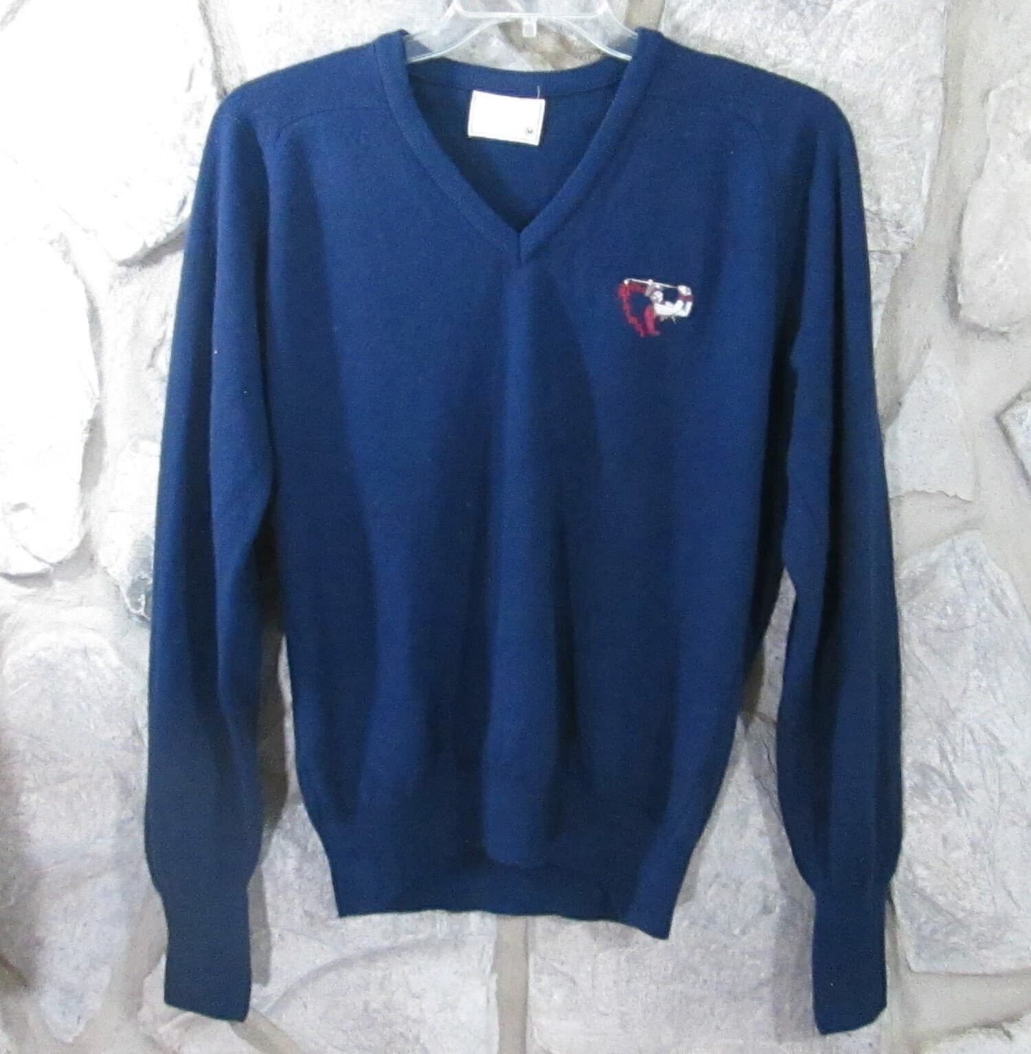 Vintage Braemar Men's Club / Golf Club Navy Sweater