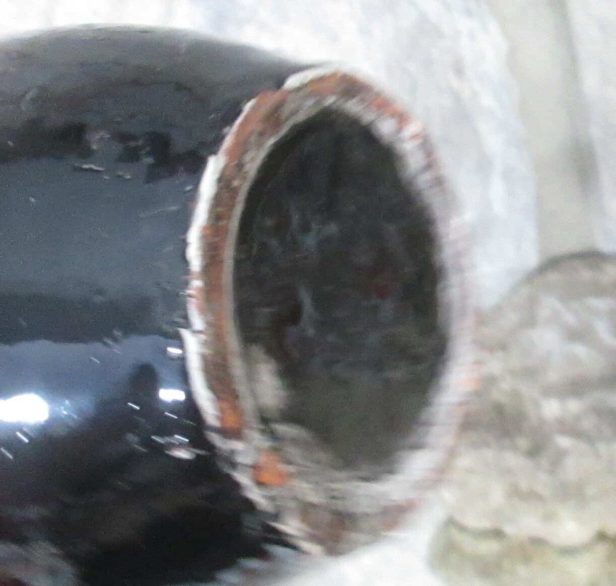Vintage Black Raku Pottery Vase - Thumbnail 3