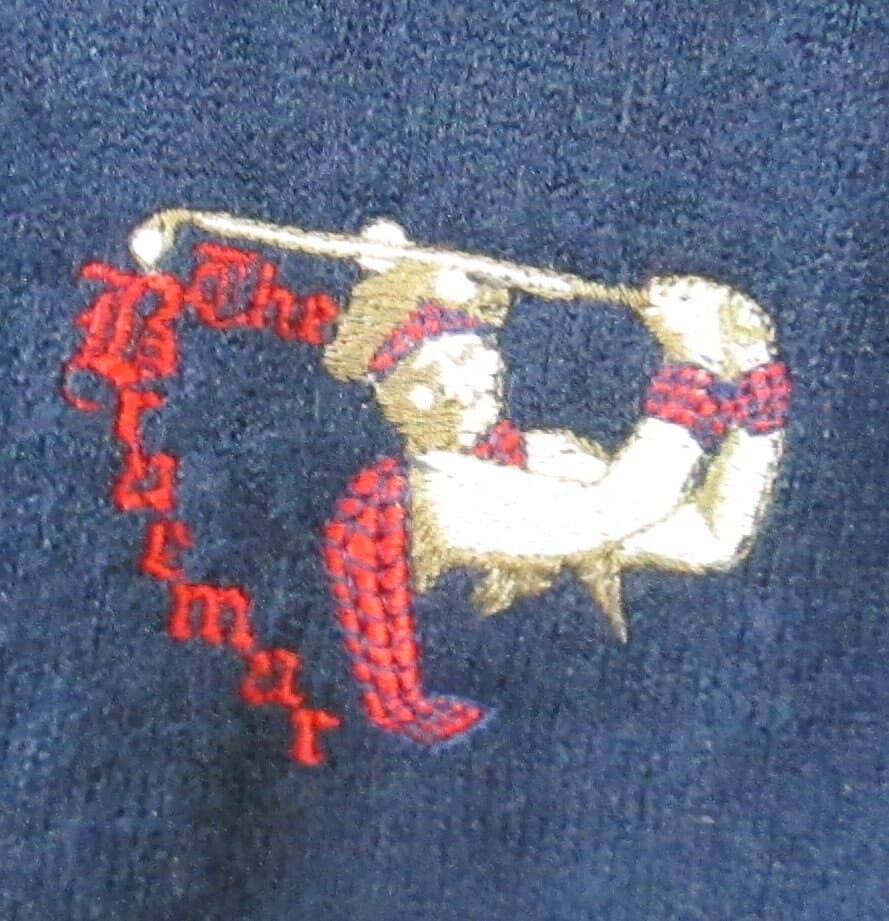 Vintage Braemar Men's Club / Golf Club Navy Sweater - Thumbnail 2