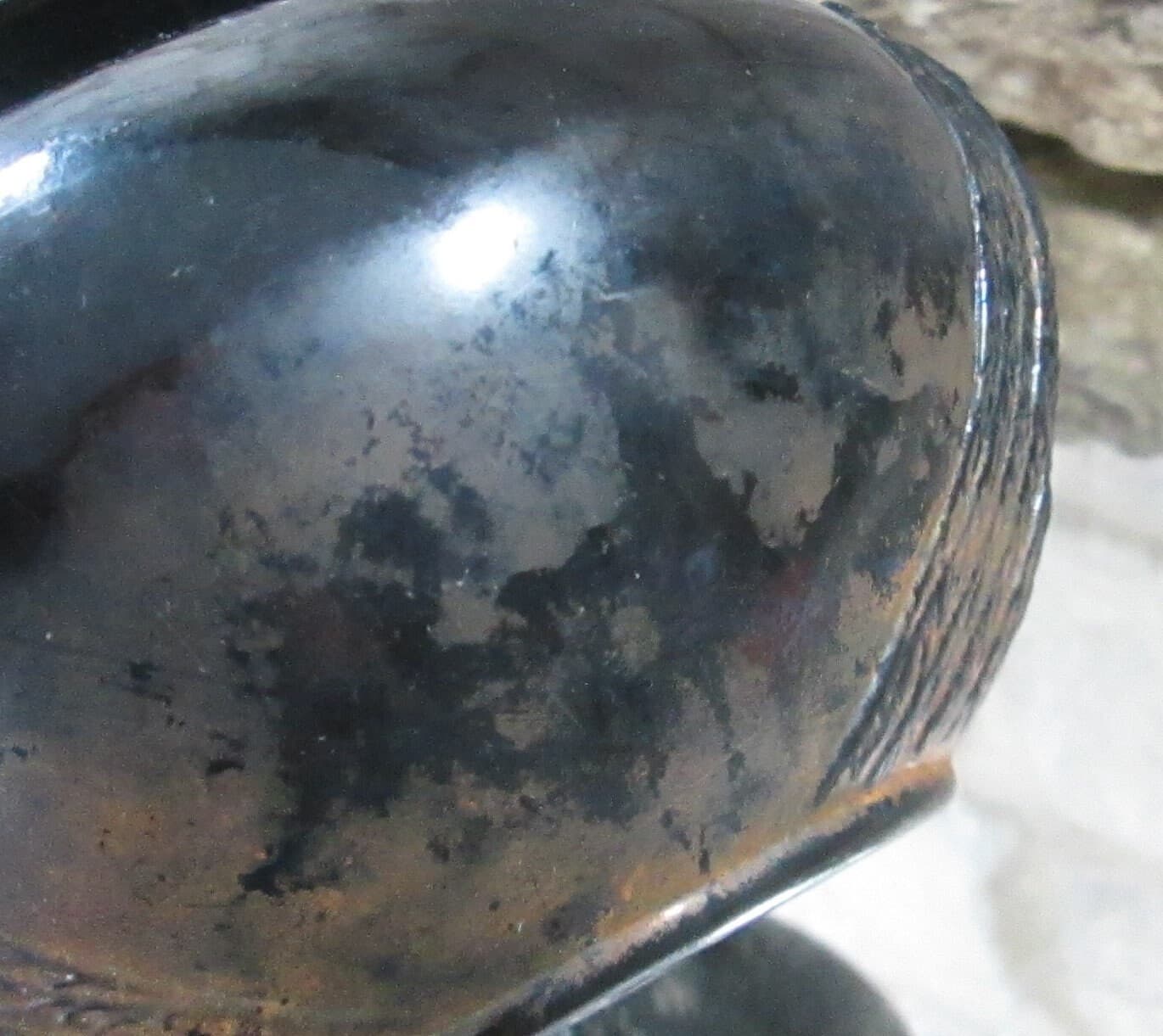 Vintage Art Deco Black Glass Bowl - Thumbnail 2