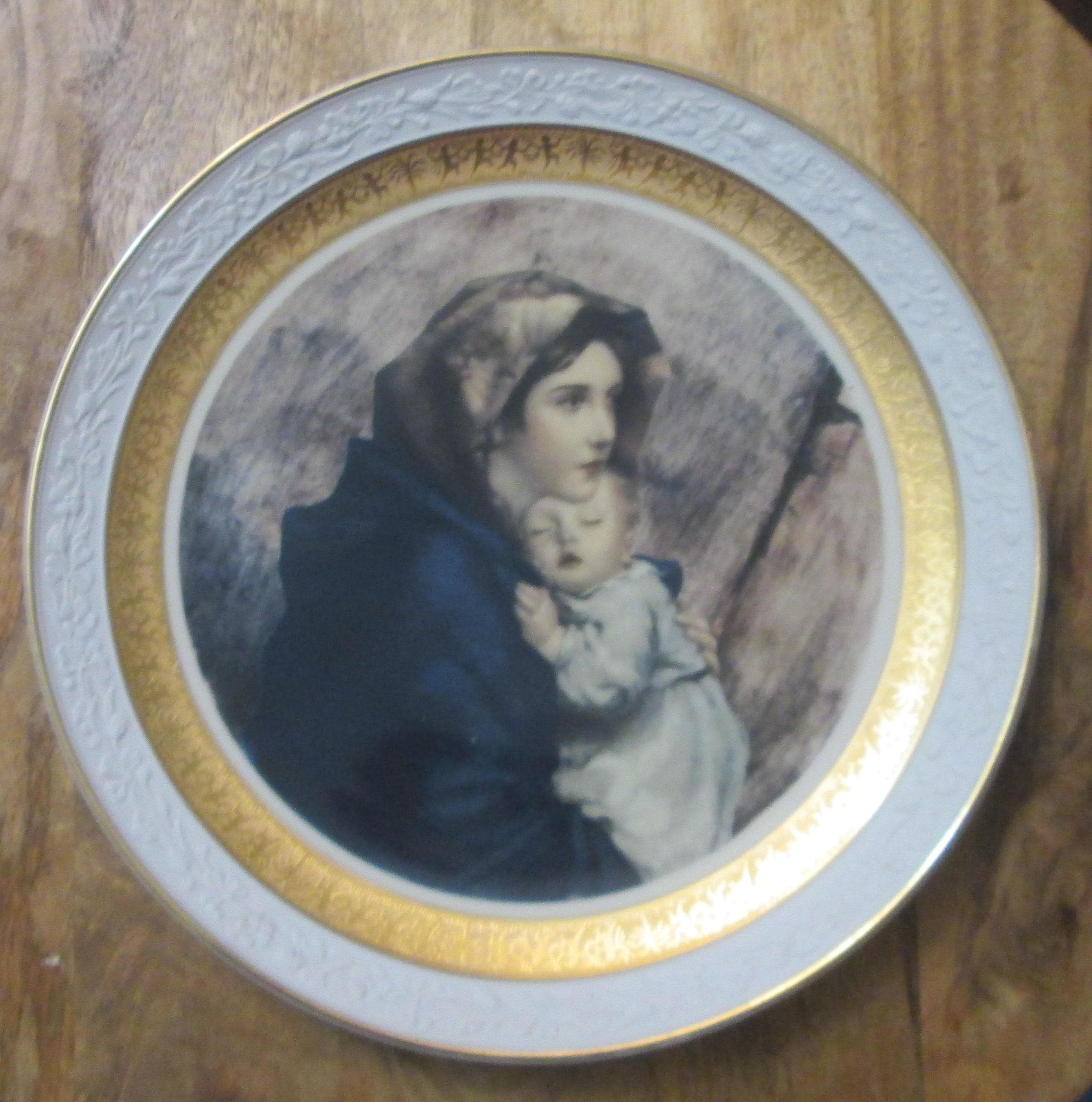 Vintage Ardalt Italy Madonna with Child Plate