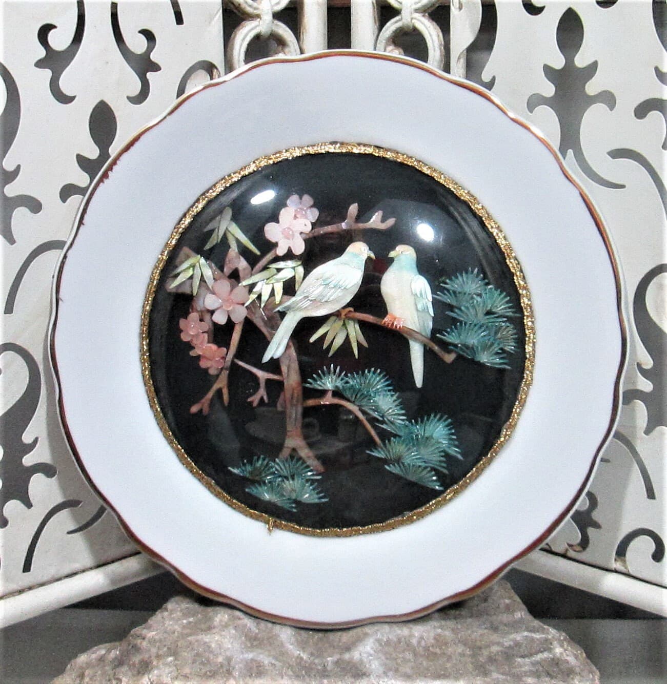 Vintage Rego Chinese Carving Plate
