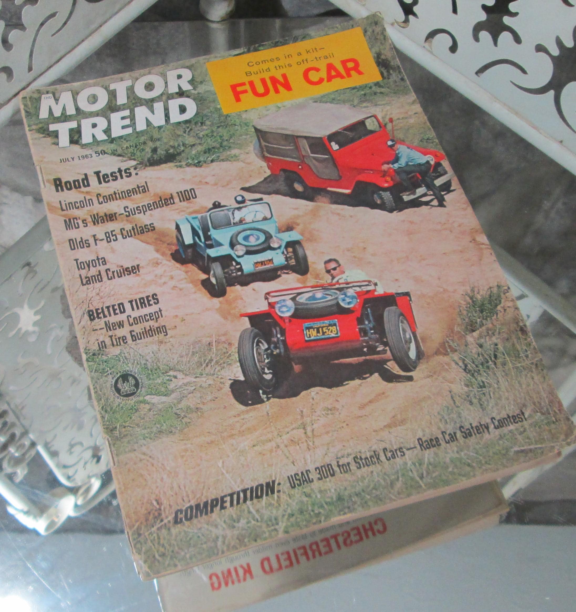 Vintage Motor Trend Magazine, July 1963, Lincoln Continental, Toyota Land Cruiser