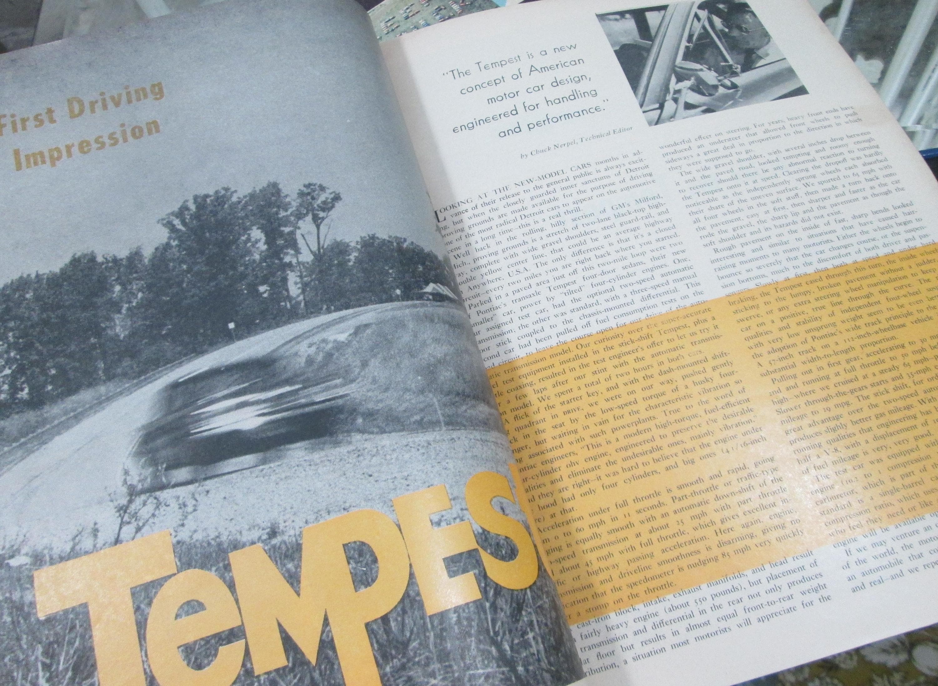 Vintage Motor Life Magazine, October 1960, 1961 Tempest - Thumbnail 3
