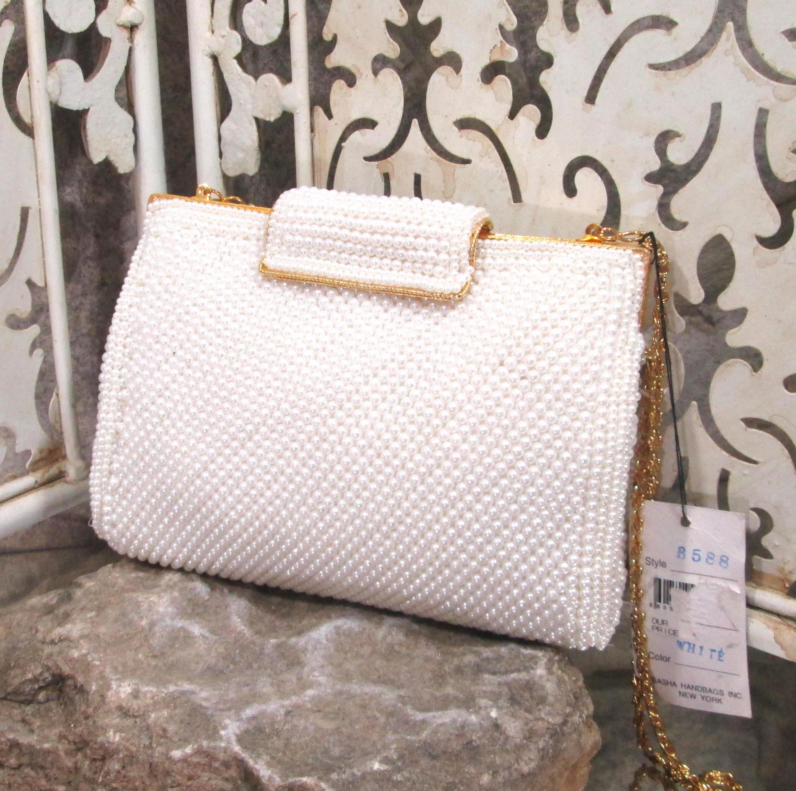Vintage Sasha Pearl Beaded Evening Bag