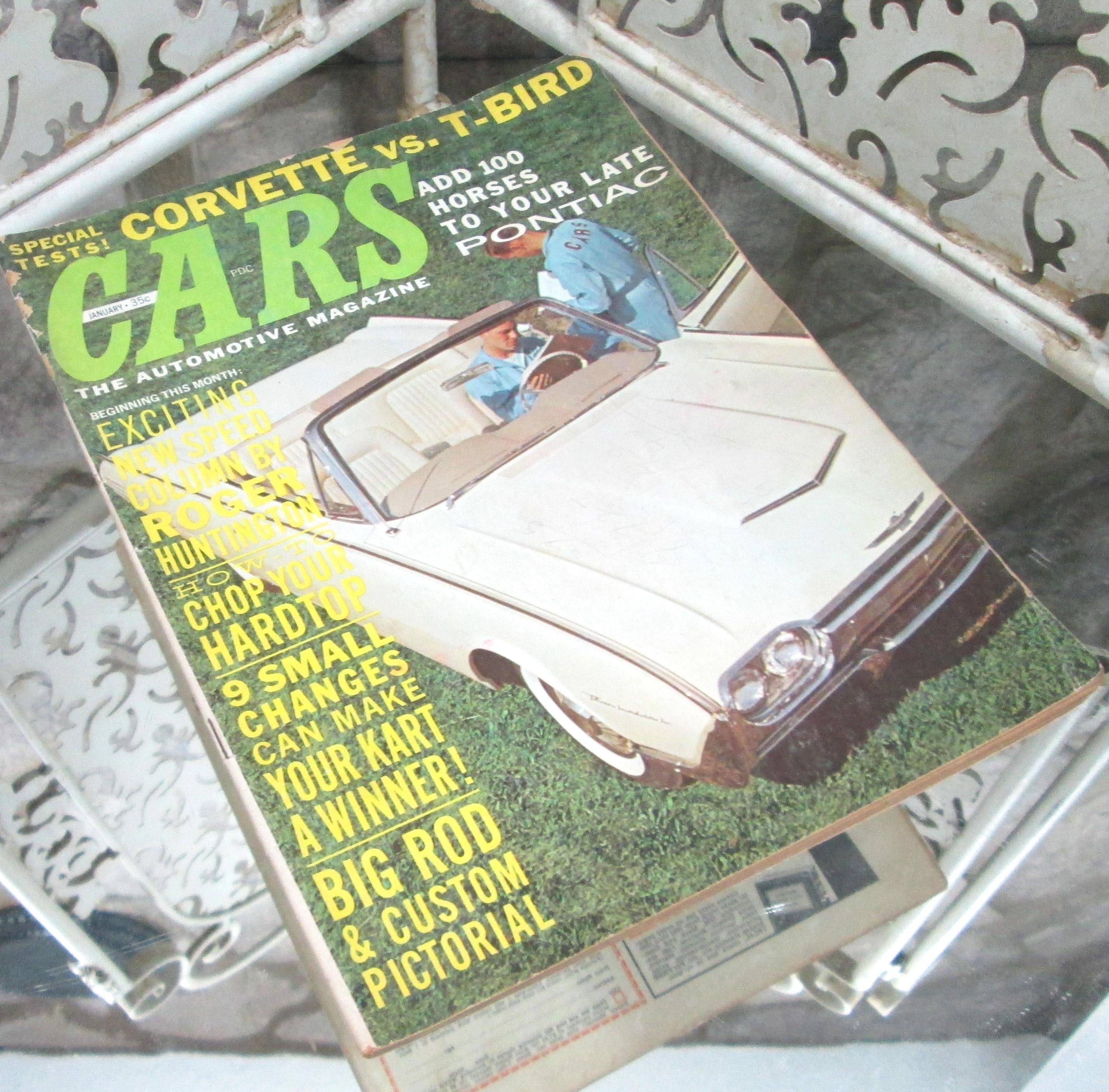 Cars The Automotive Magazine, January 1961, Corvette vs. Thunderbird