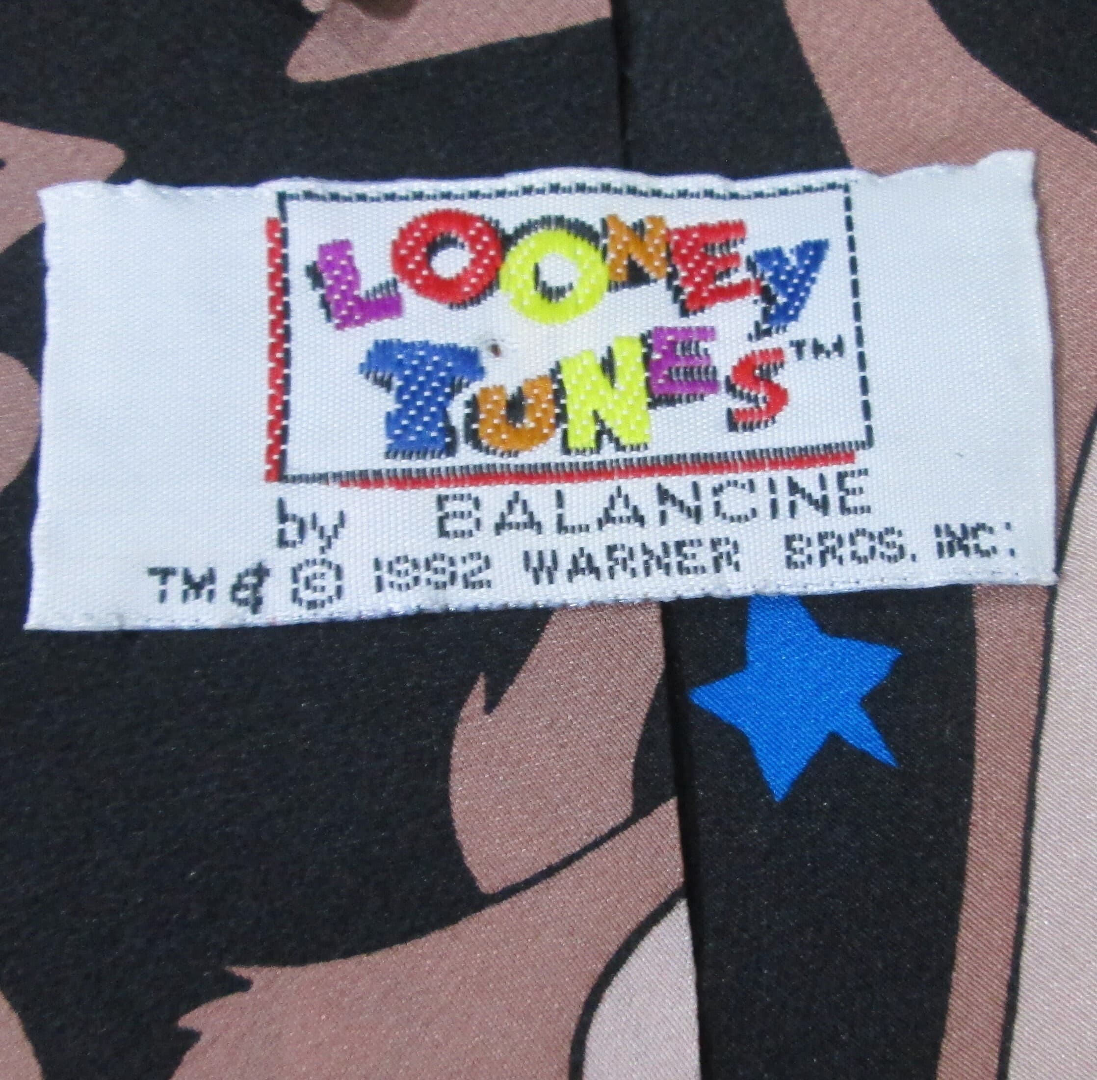Vintage 1992 Looney Tunes Tasmanian Devil Silk Necktie - Thumbnail 3