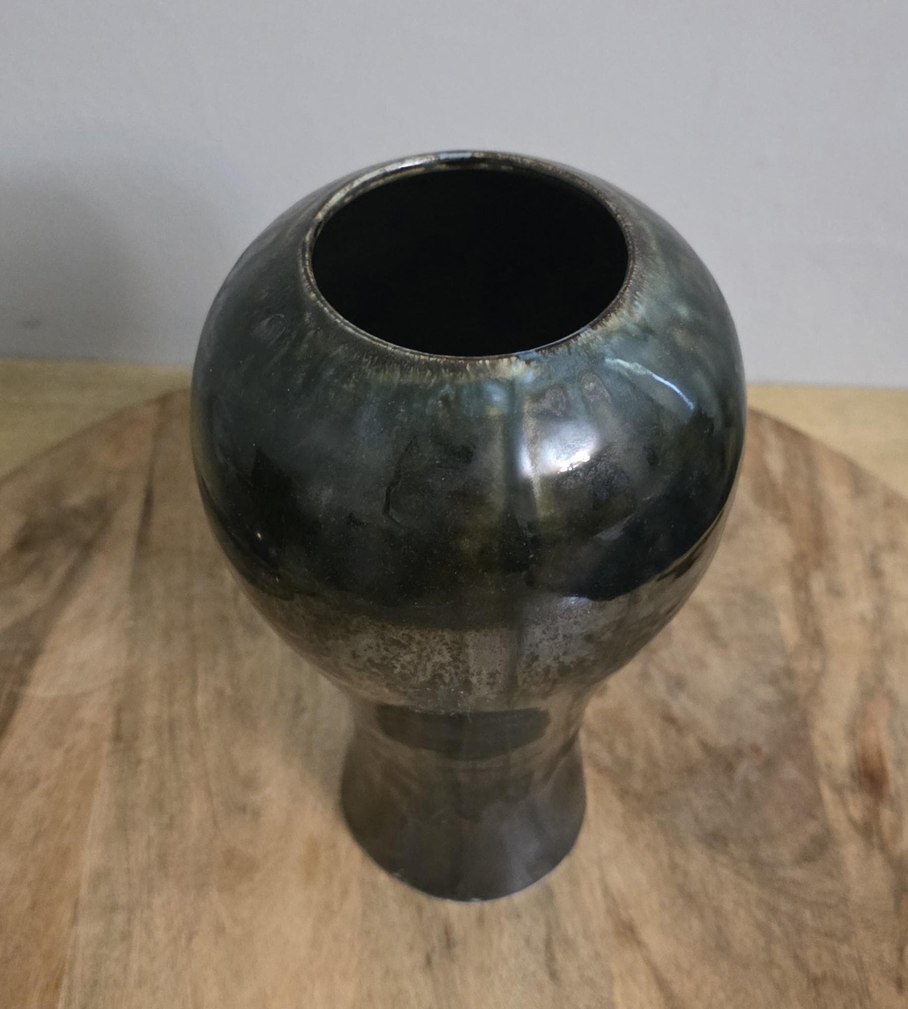 Vintage Drip Glaze Pottery Vase, AFPB? - Thumbnail 5