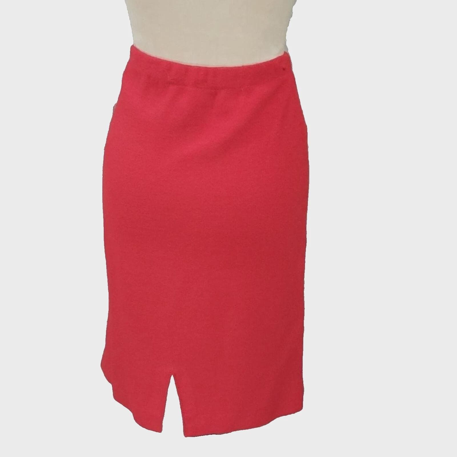Vintage Steve Fabrikant Red Knit Skirt - Thumbnail 2