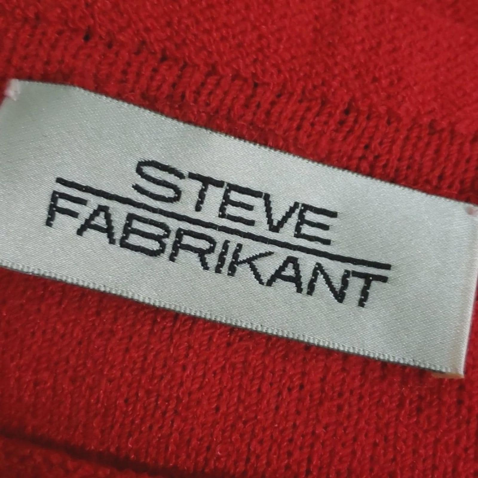 Vintage Steve Fabrikant Red Knit Skirt - Thumbnail 3