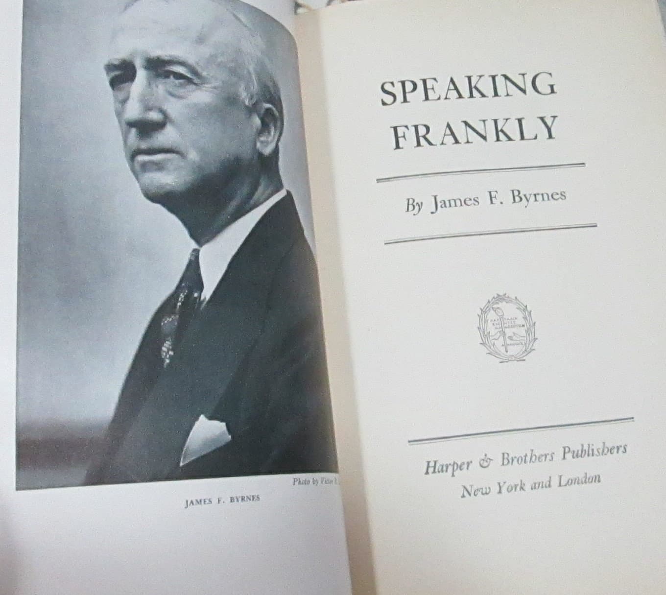 Vintage Edition Speaking Frankly by James F. Byrnes, 1947 - Thumbnail 4