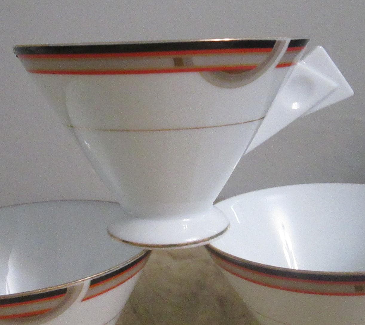 Vintage Mikasa Interplay Pattern Coffee Cups, Lot of 3 - Thumbnail 2