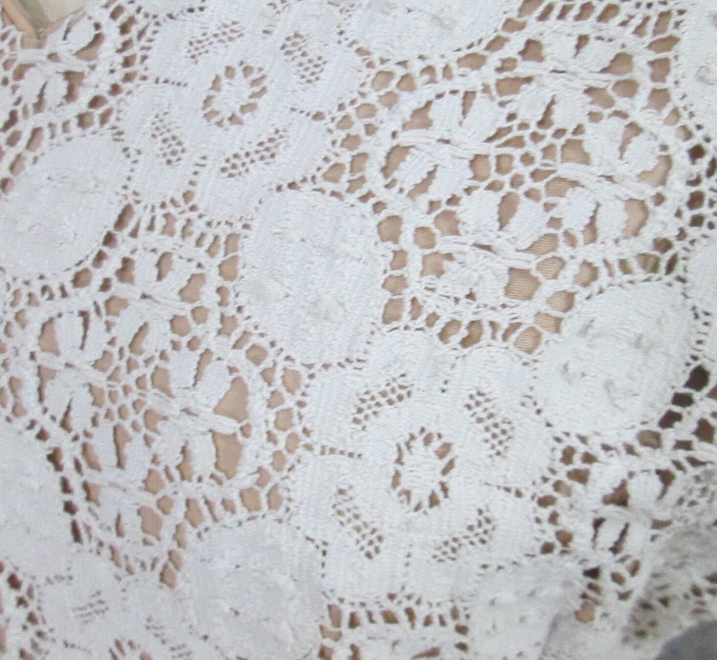 Vintage Cream Lace Cocktail Dress - Thumbnail 5