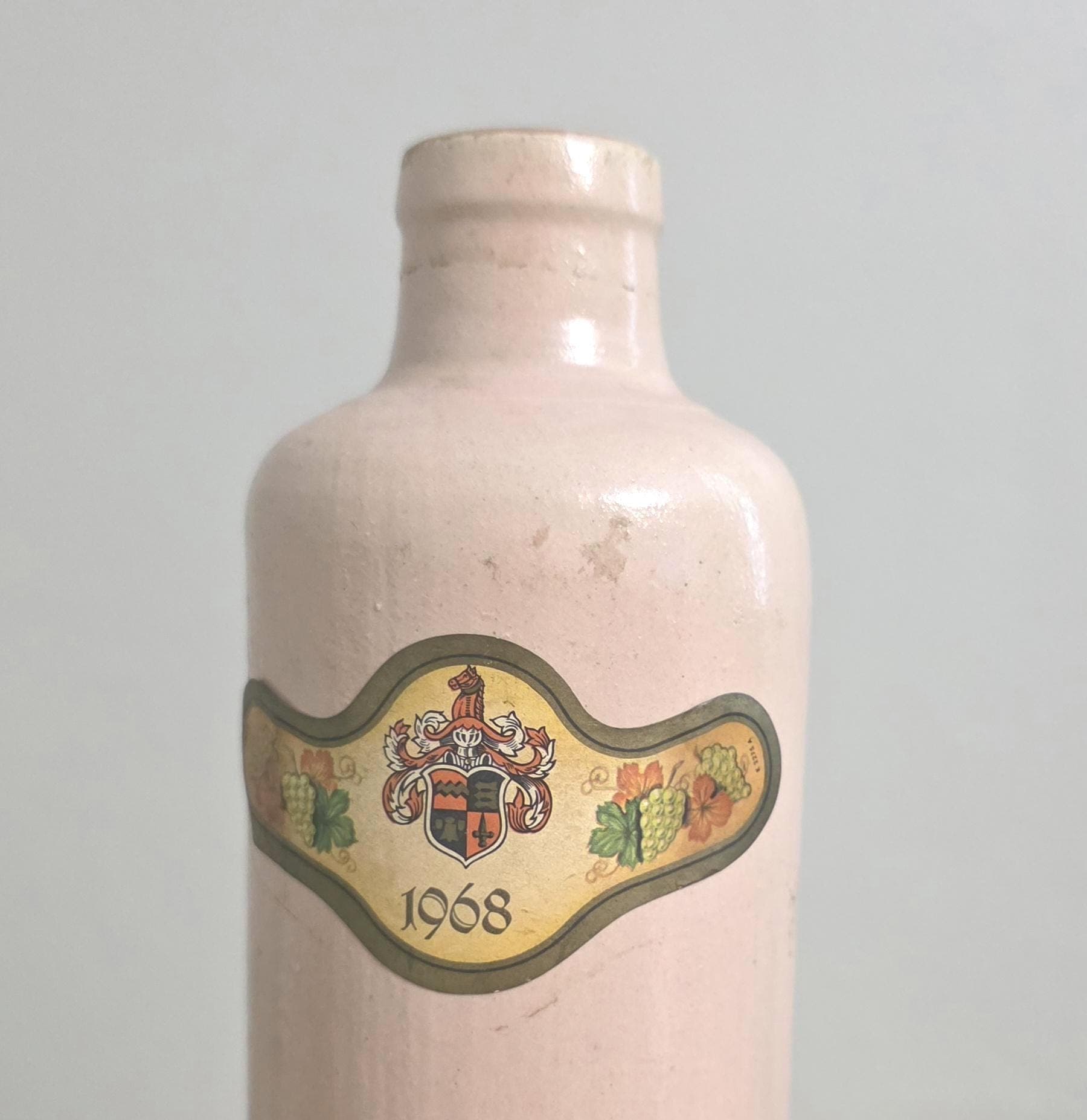 Vintage 1968 Moselbluemchen Pottery Wine Bottle - Thumbnail 3