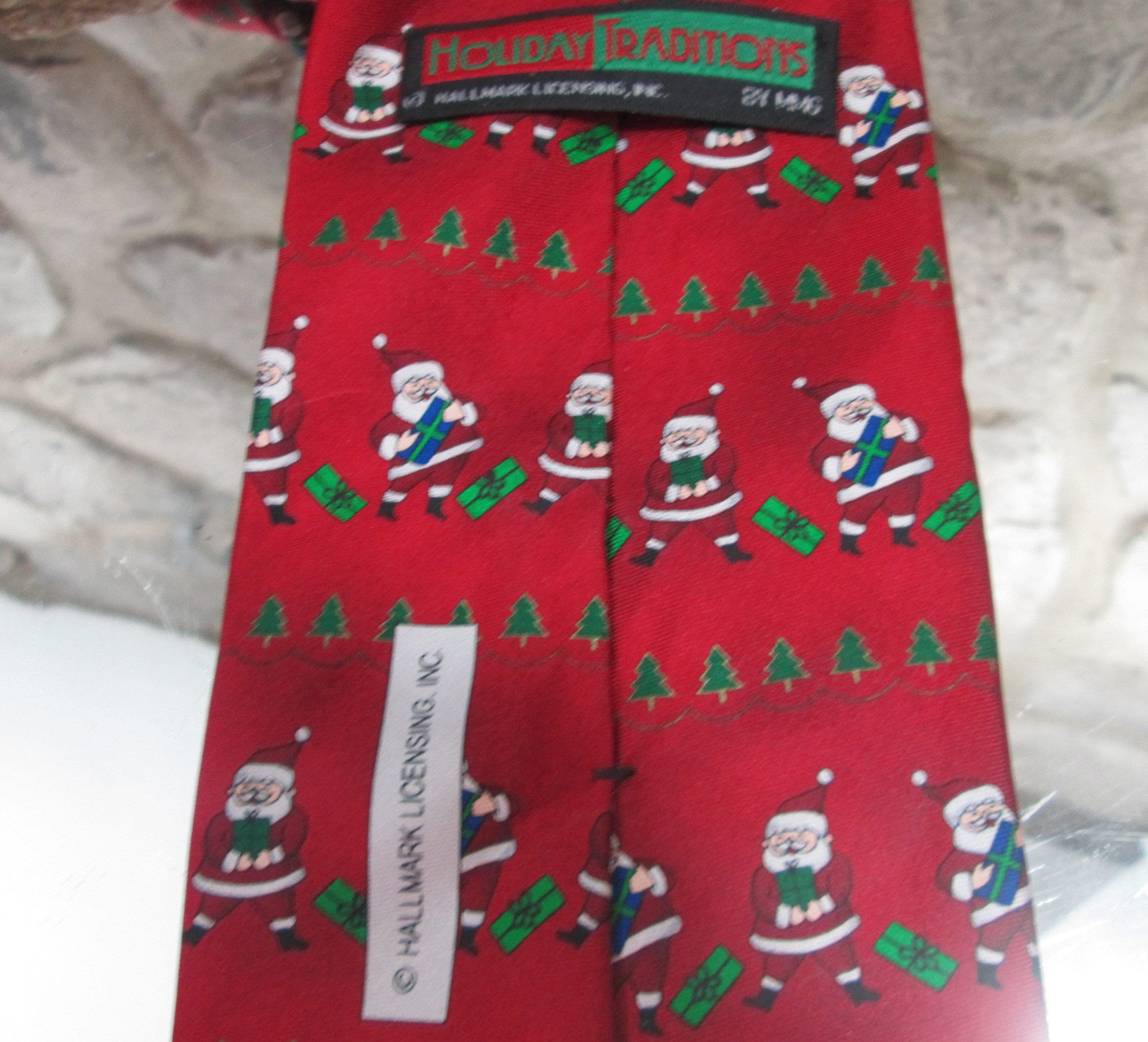 Vintage Hallmark Silk Santa Claus Tie - Thumbnail 3