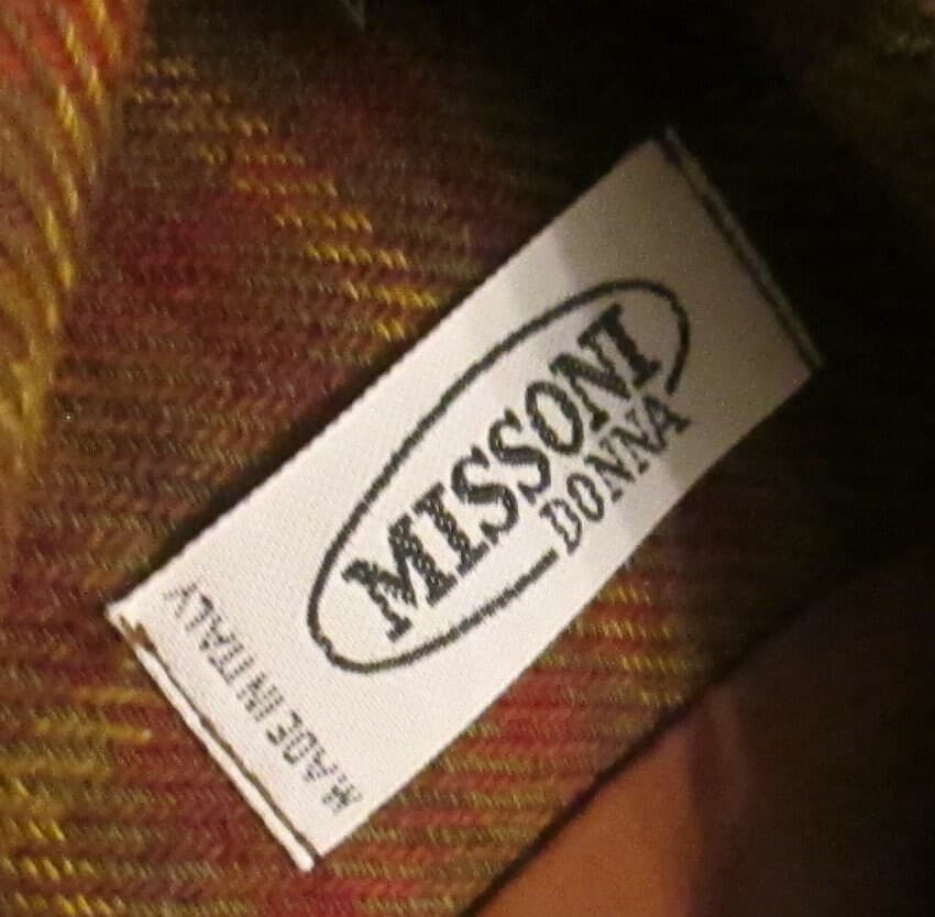 Vintage Missoni Donna Brown Plaid Wool Blazer - Thumbnail 3