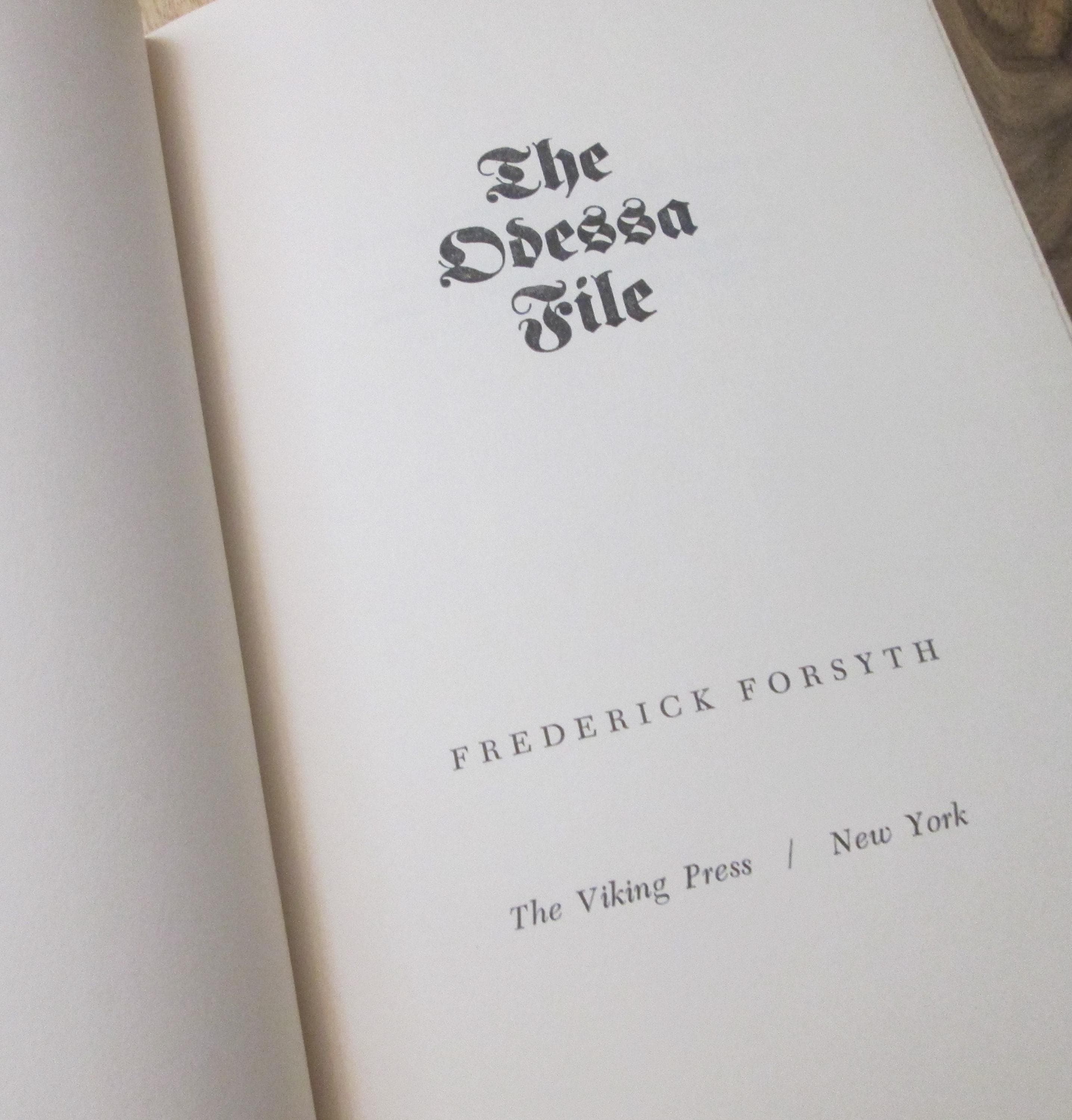 The Odessa File by Frederick Forsyth, 1972 - Thumbnail 4