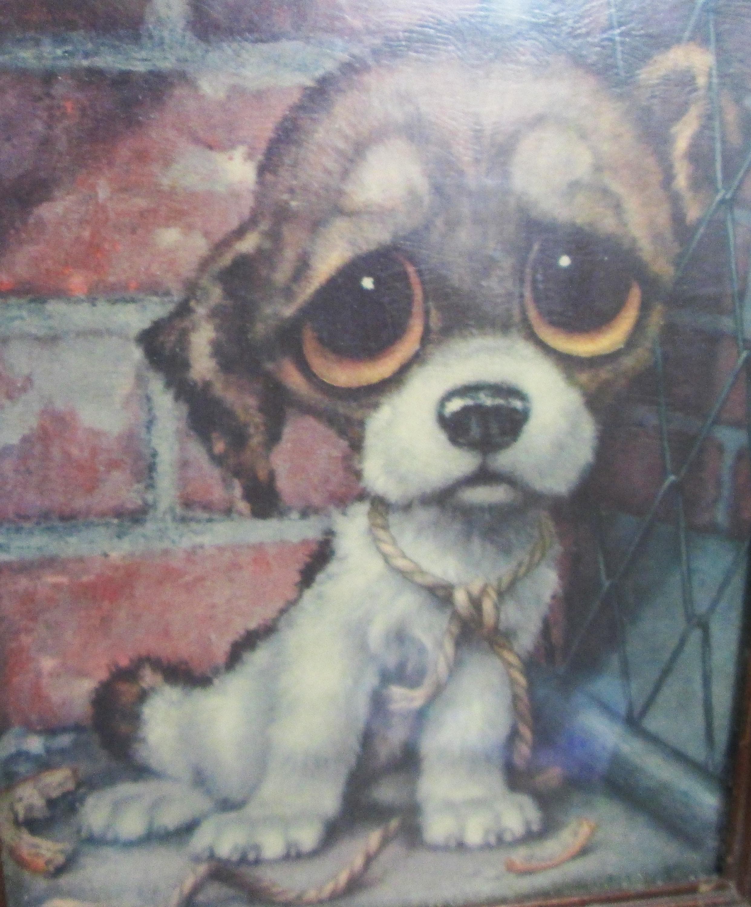 Vintage 1960s Pity Puppy Framed Print - Thumbnail 3