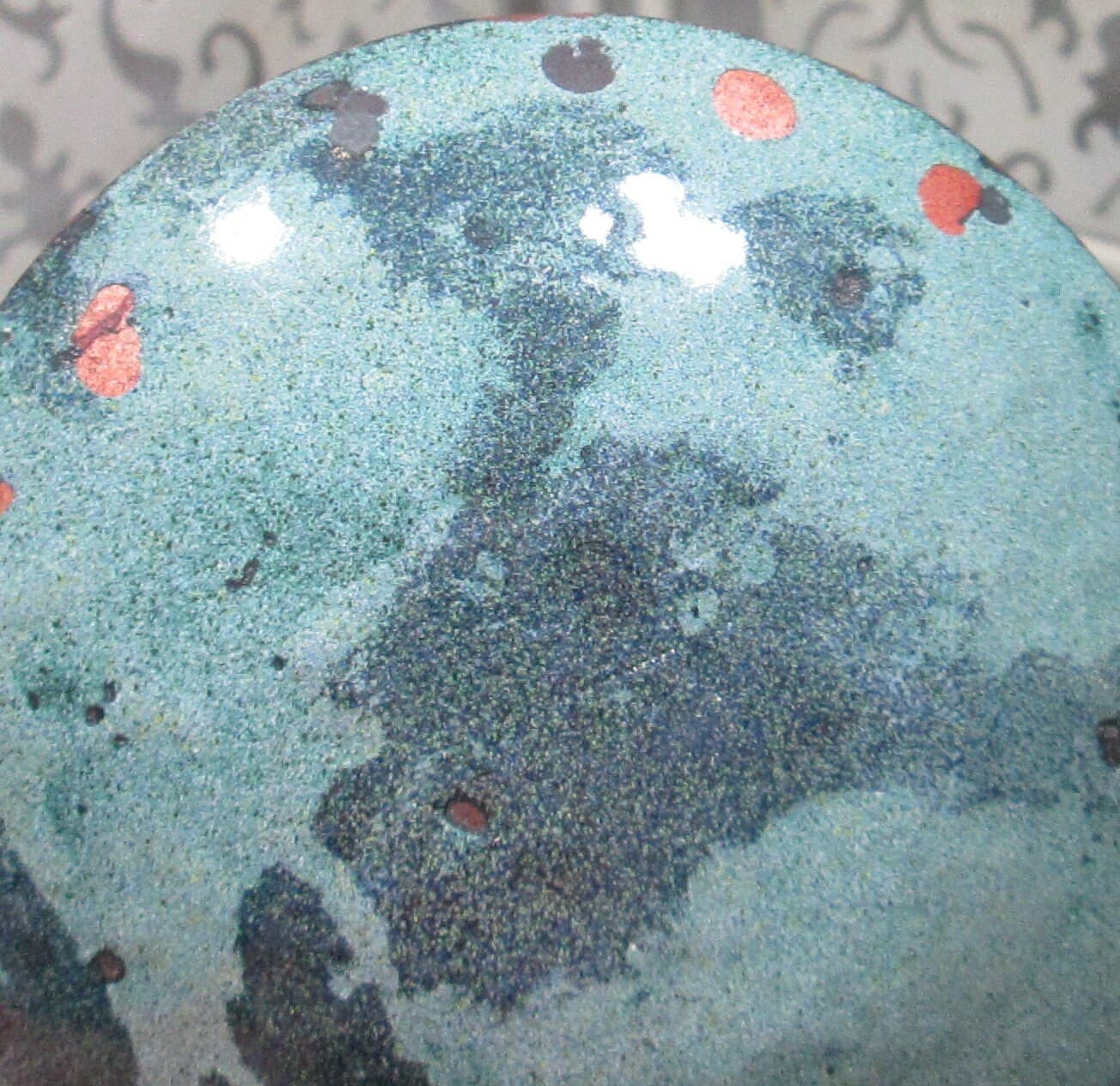 Vintage Mid Century Enamel on Copper Dish - Thumbnail 2
