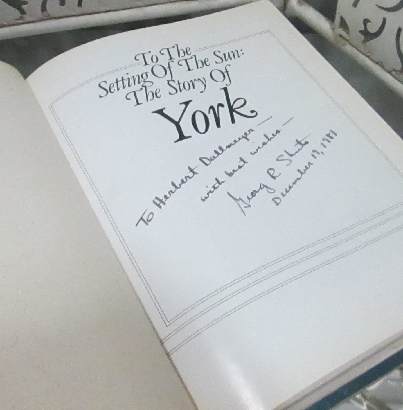 Vintage Book To the Setting of the Sun: The Story of York by Georg R. Sheets, 1981 - Thumbnail 2