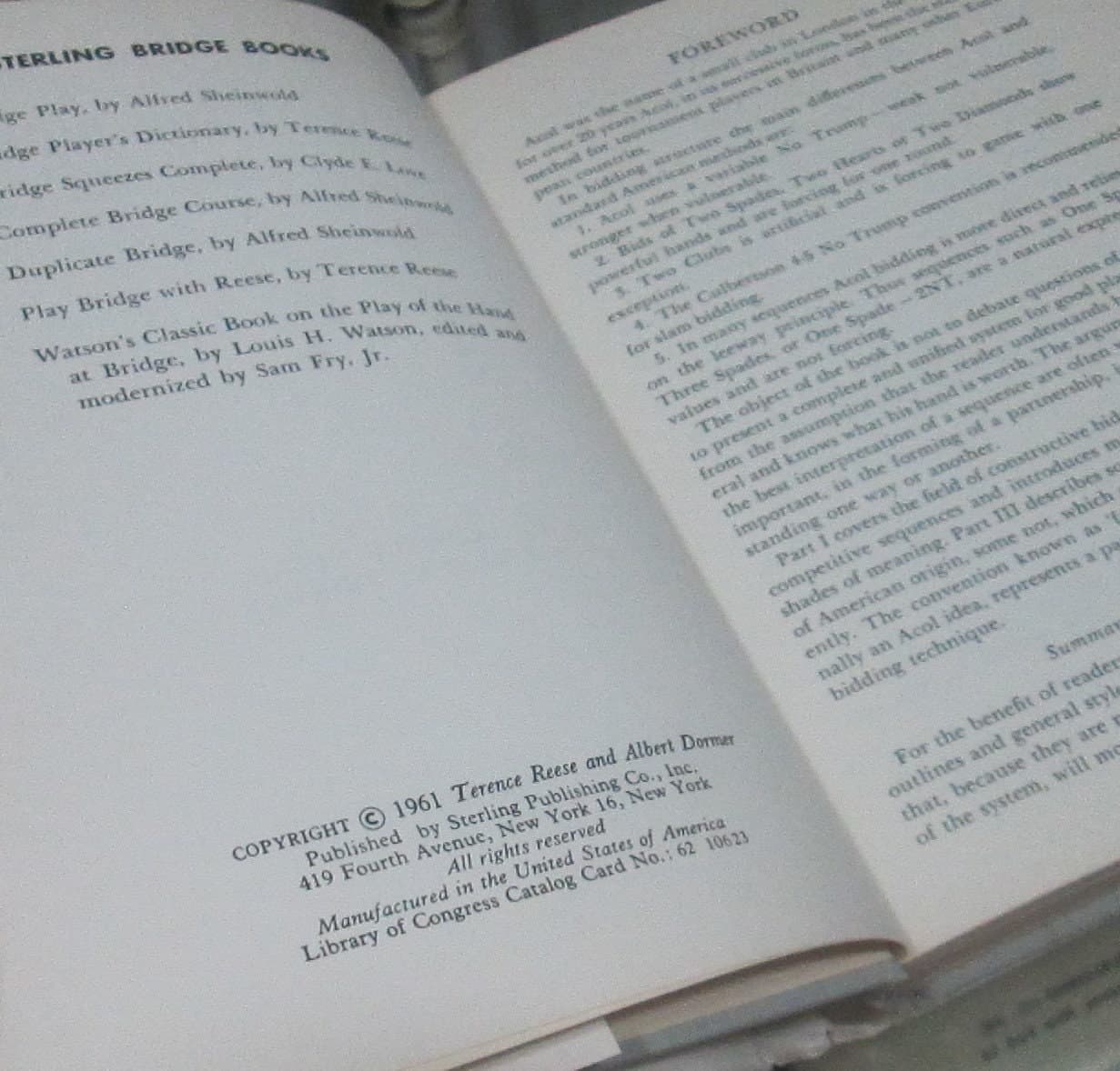 Vintage Book Blueprint for Bidding by Terence Reese and Albert Dormer, 1961 - Thumbnail 3