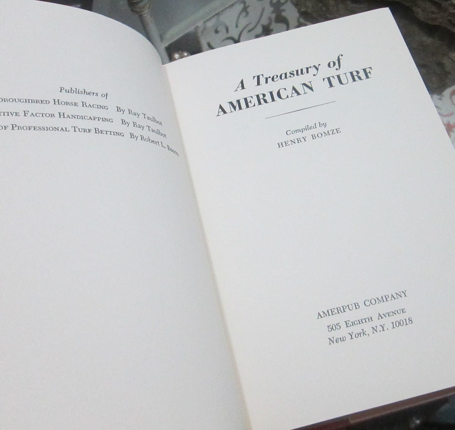 Vintage Book Treasury of American Turf by Henry Bomze, 1975 - Thumbnail 3