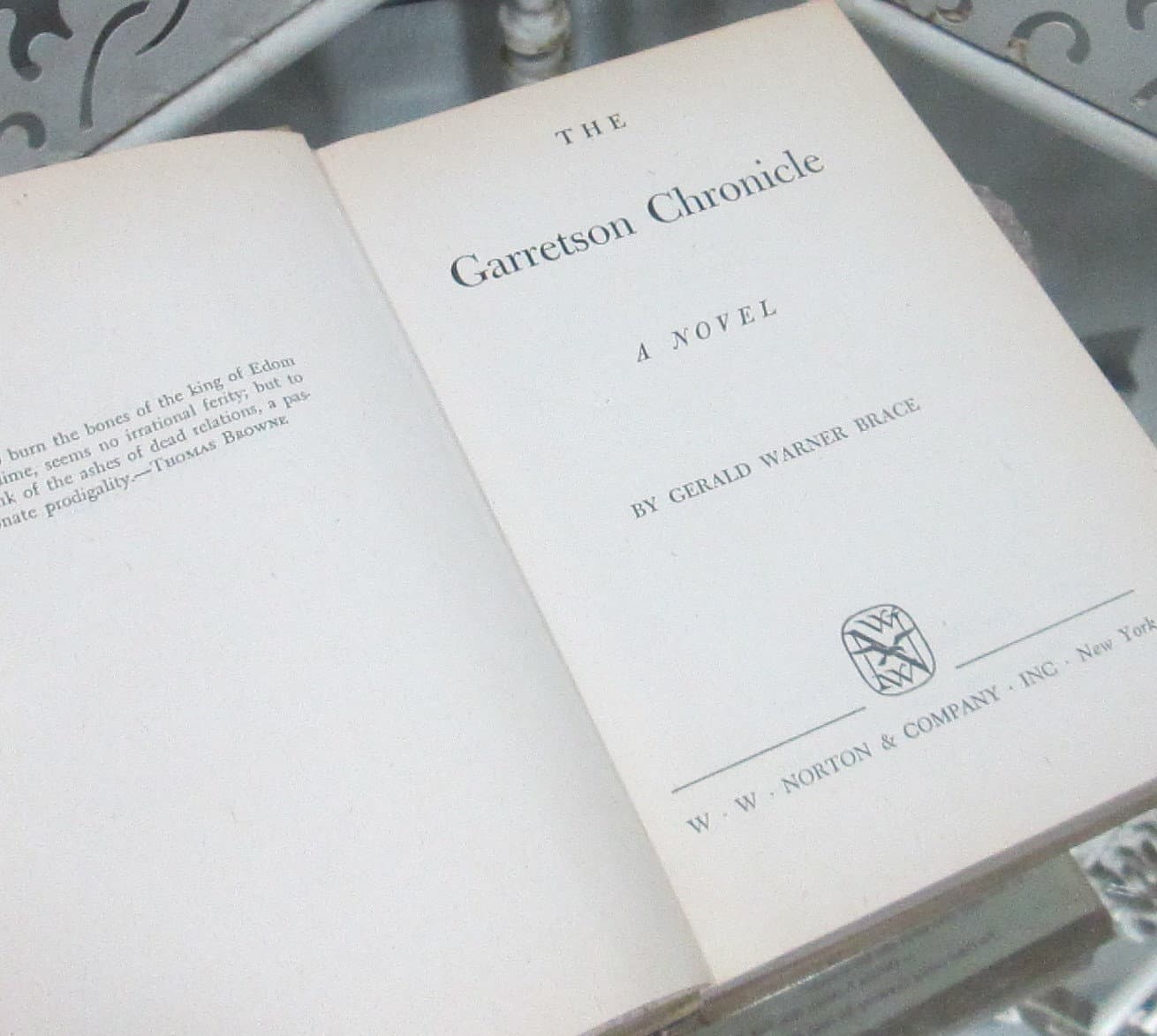 Vintage Book The Garretson Chronicle by Gerald Warner Brace, 1947 - Thumbnail 3