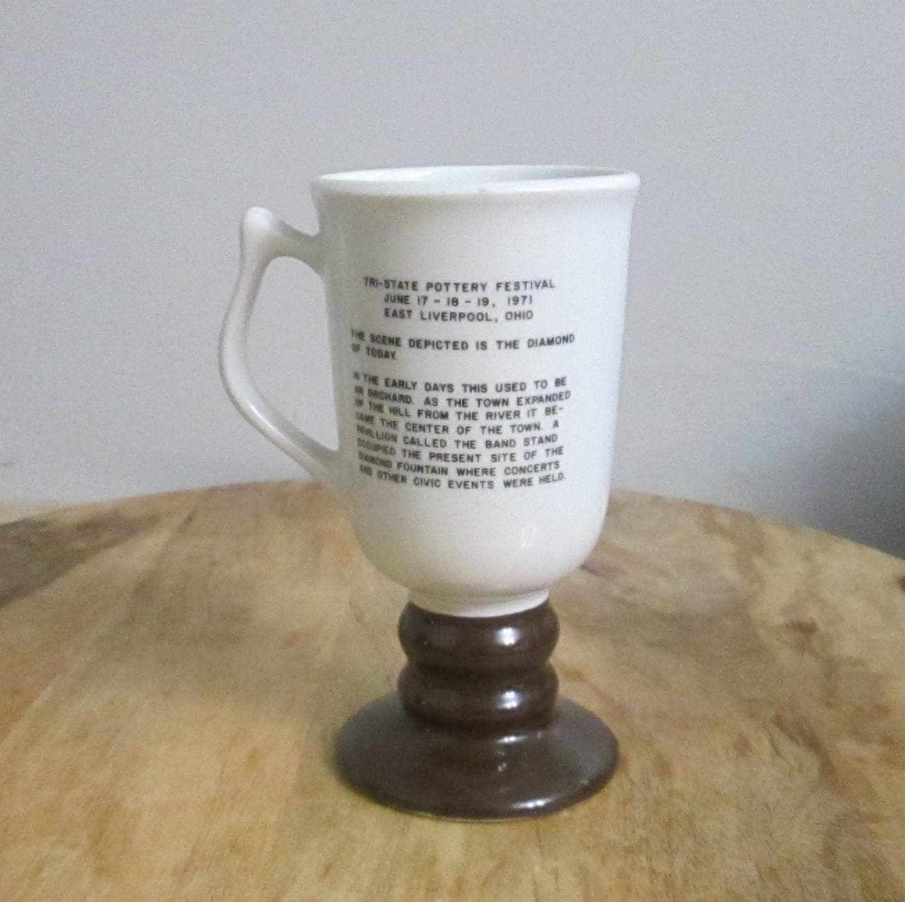Vintage Hall China Restaurant Ware Pottery Festival Mug, 1971 - Thumbnail 2