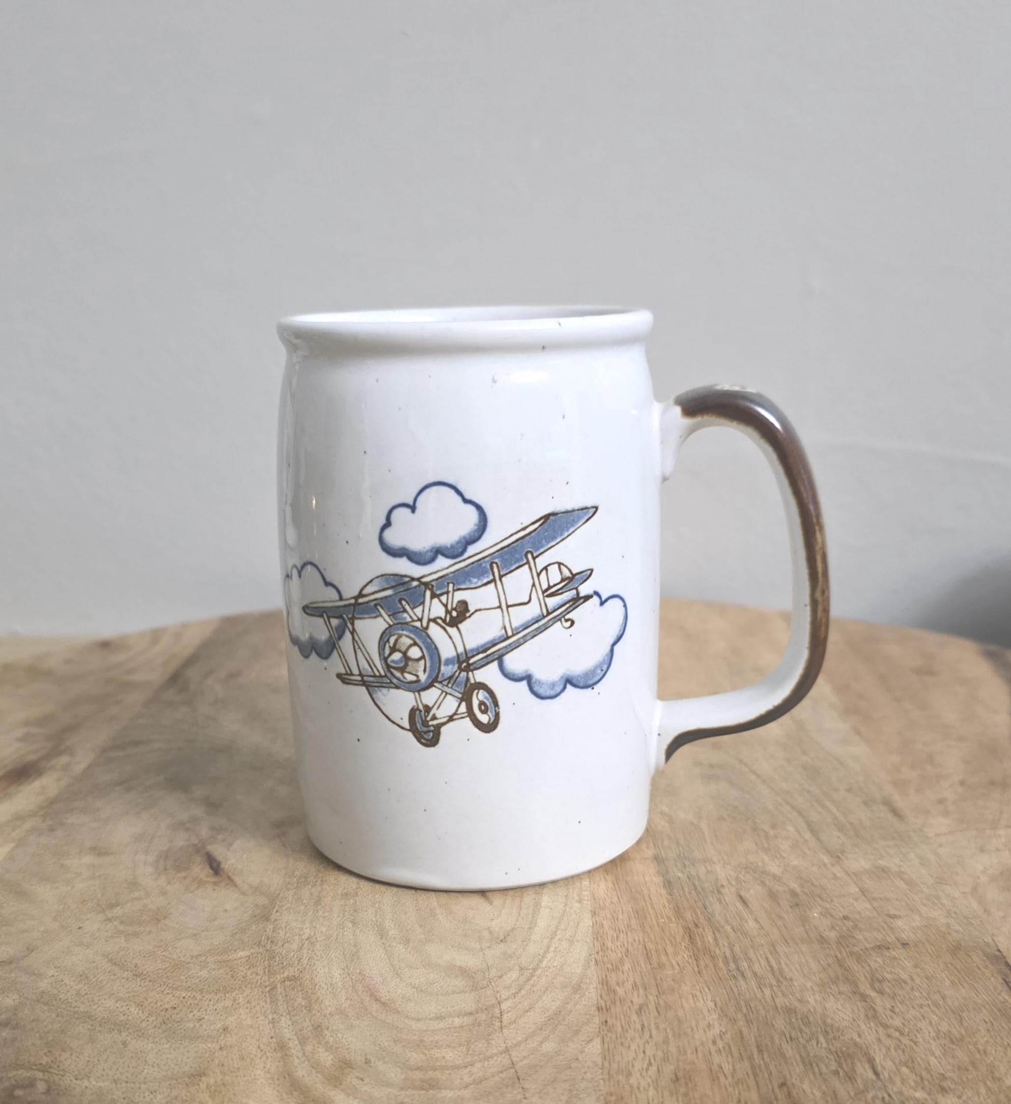 Vintage Airplane and Hot Air Balloon Stein