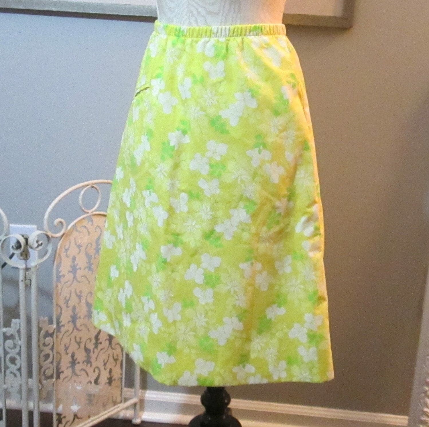 Vintage Lilly Pulitzer "The Lilly" Yellow Floral Skirt