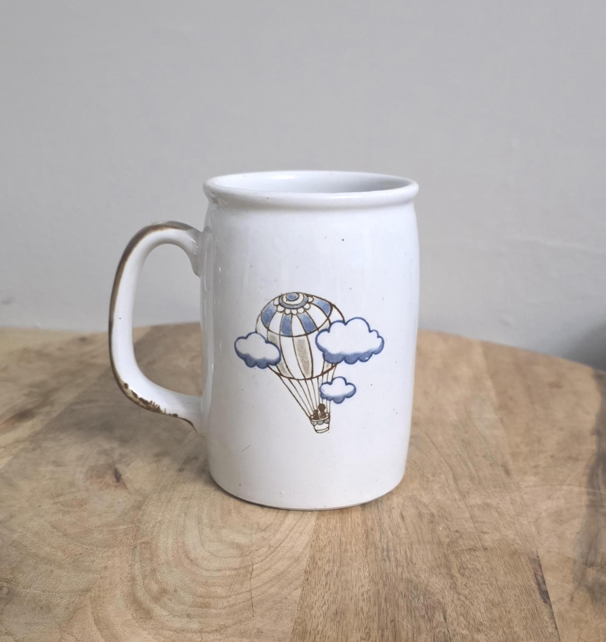 Vintage Airplane and Hot Air Balloon Stein - Thumbnail 3