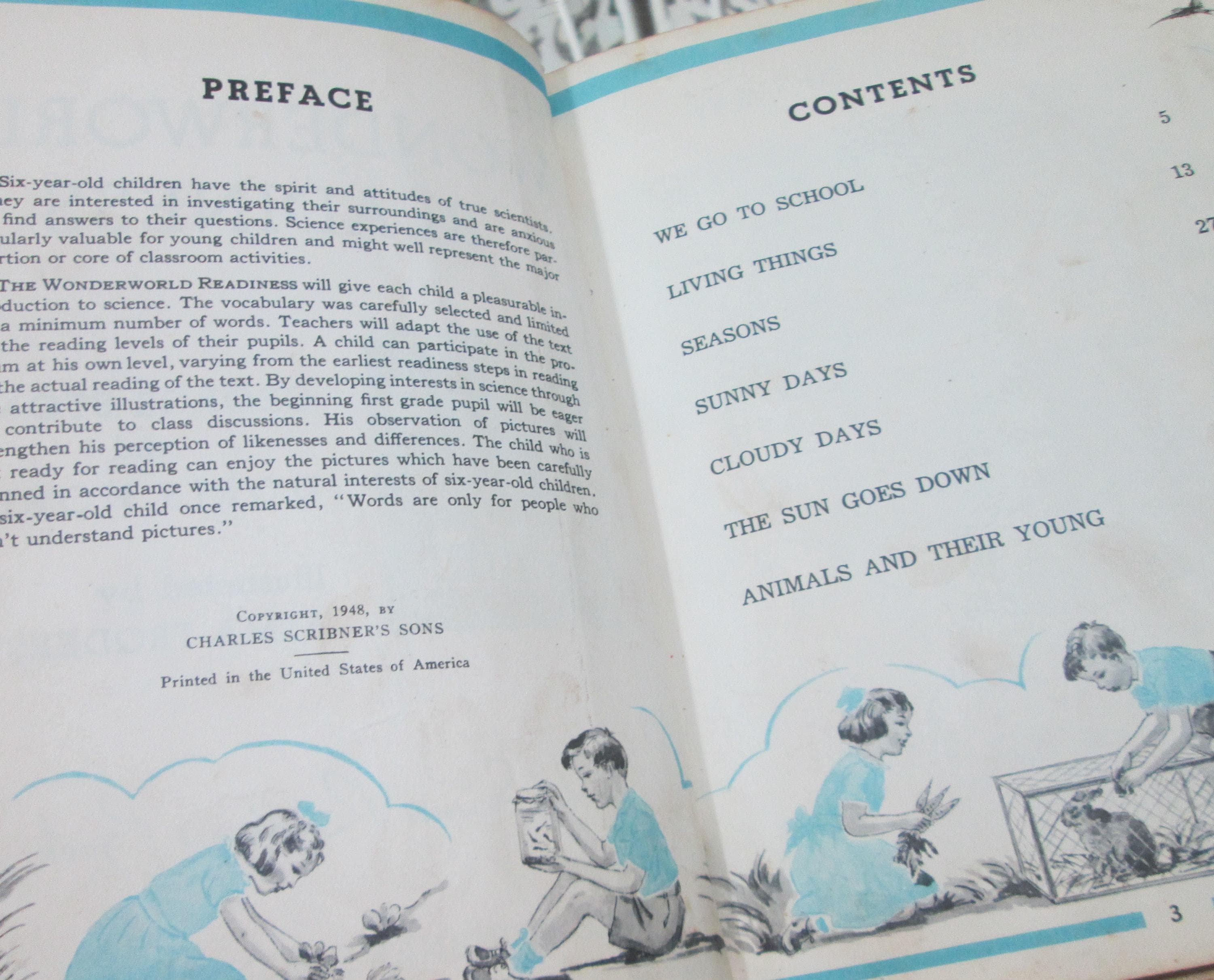 The Wonderworld Readiness Vintage Children's Science Book ,1948 - Thumbnail 5