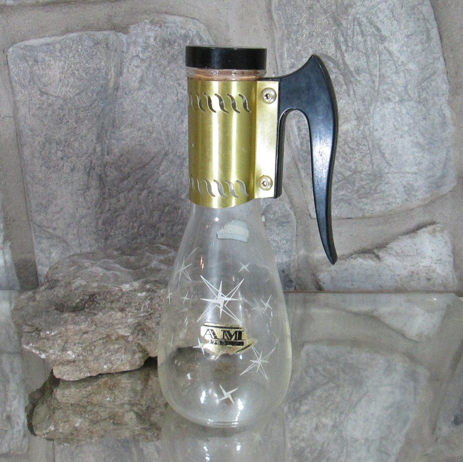 Vintage 50's Starburst Carafe U.S. Army Open Mess
