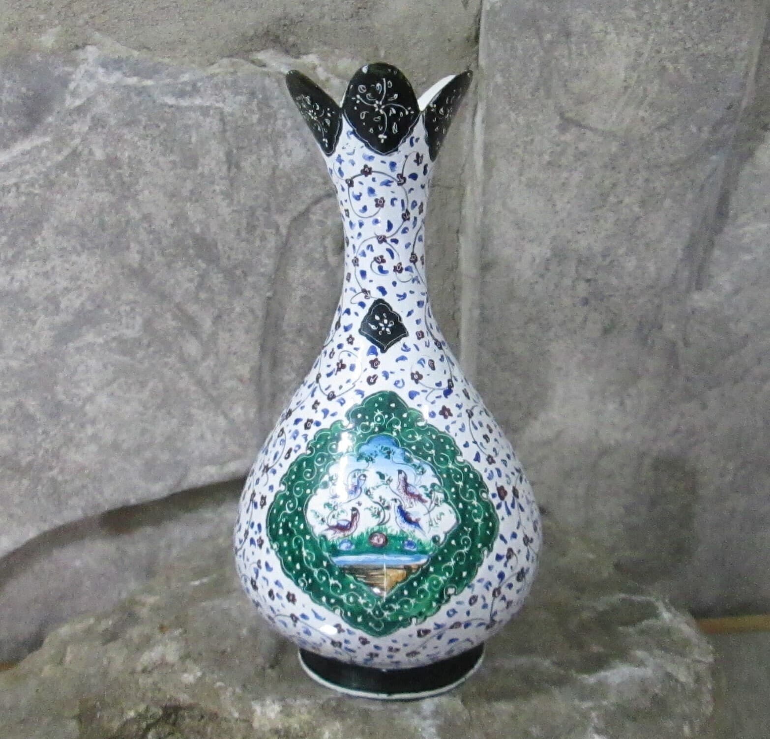 Vintage Enamel Vase