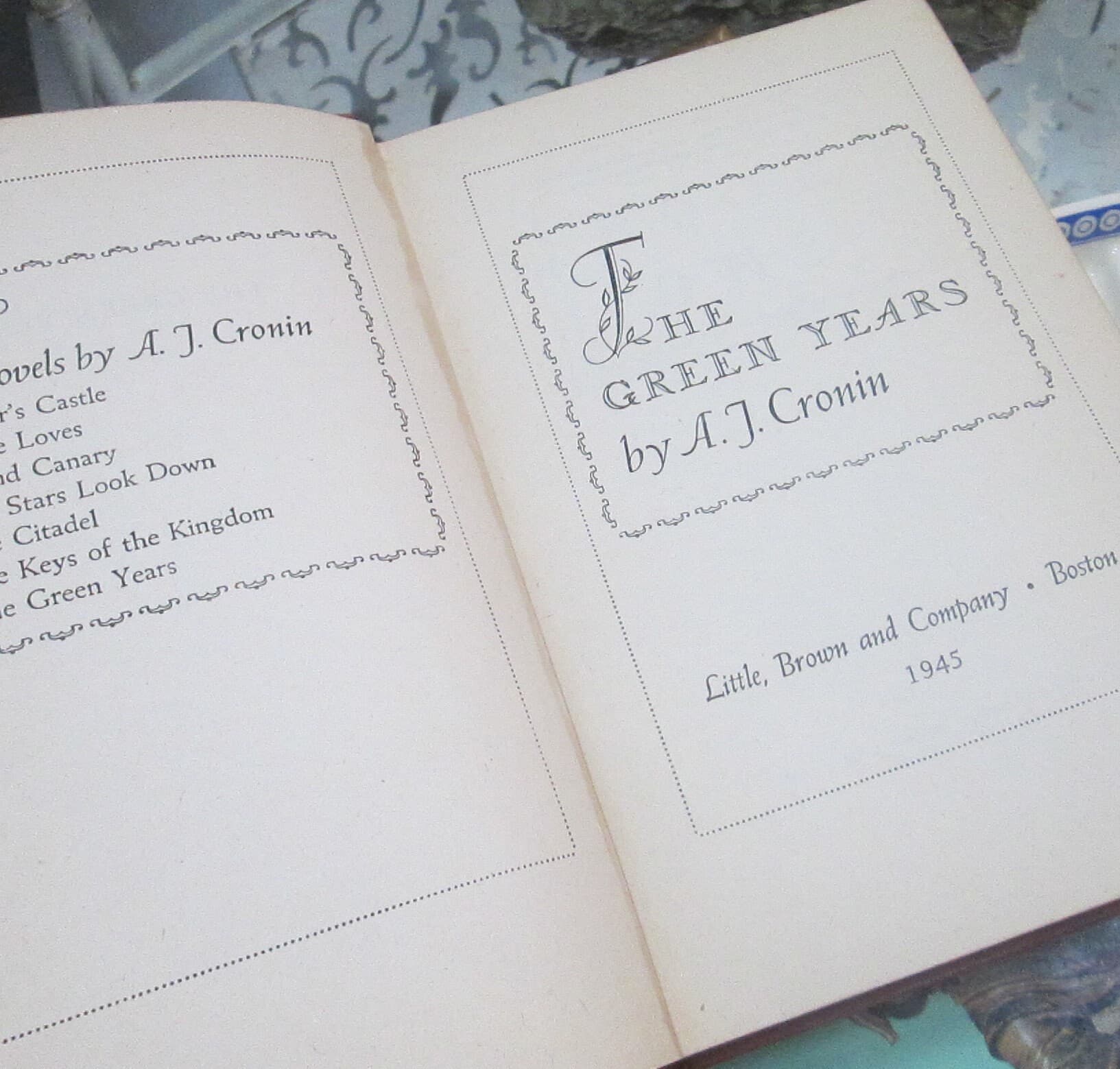 Vintage Book The Green Years by A.J. Cronin, 1945 - Thumbnail 3
