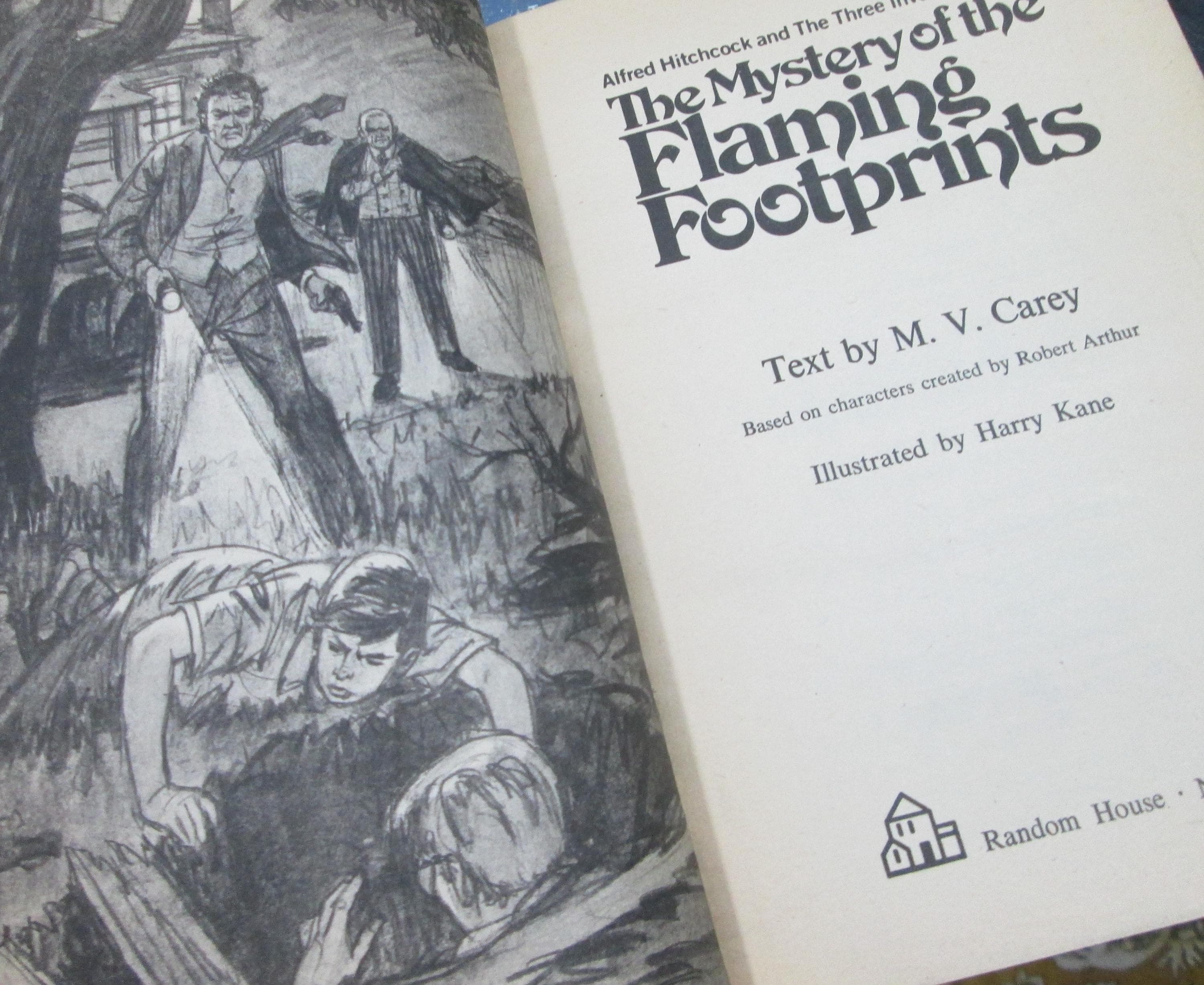 Alfred Hitchcock The Mystery of the Flaming Footprints by M.V. Carey, 1971, Illustrations by Harry Kane - Thumbnail 3