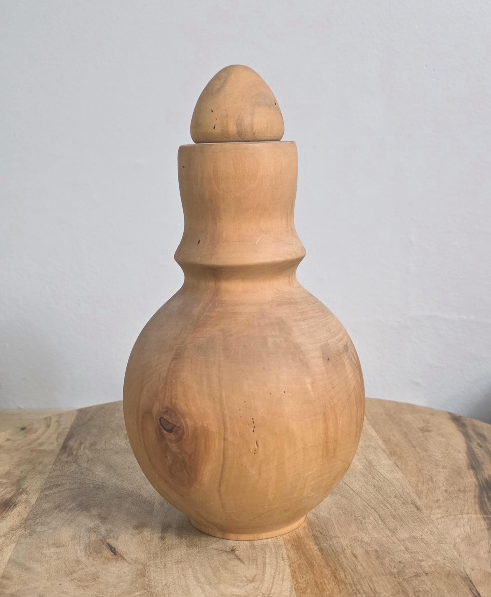 Vintage Handmade Wooden Decanter - Thumbnail 4