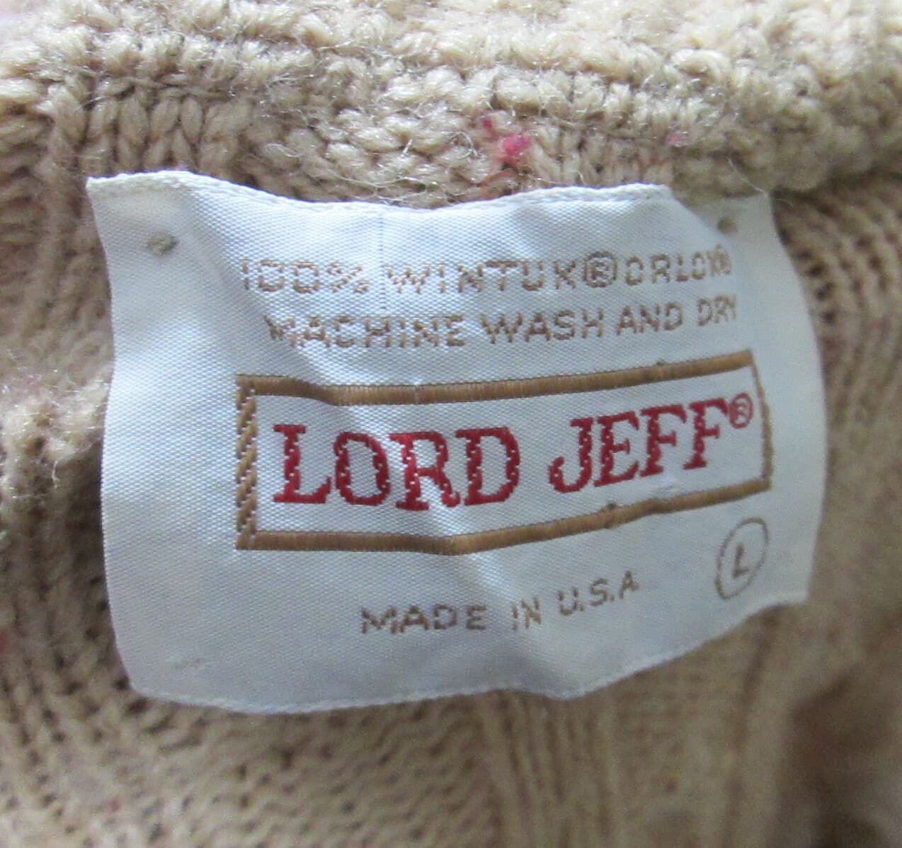 Vintage 60's-70's Lord Jeff Cable Knit Fair Isle Sweater - Thumbnail 3