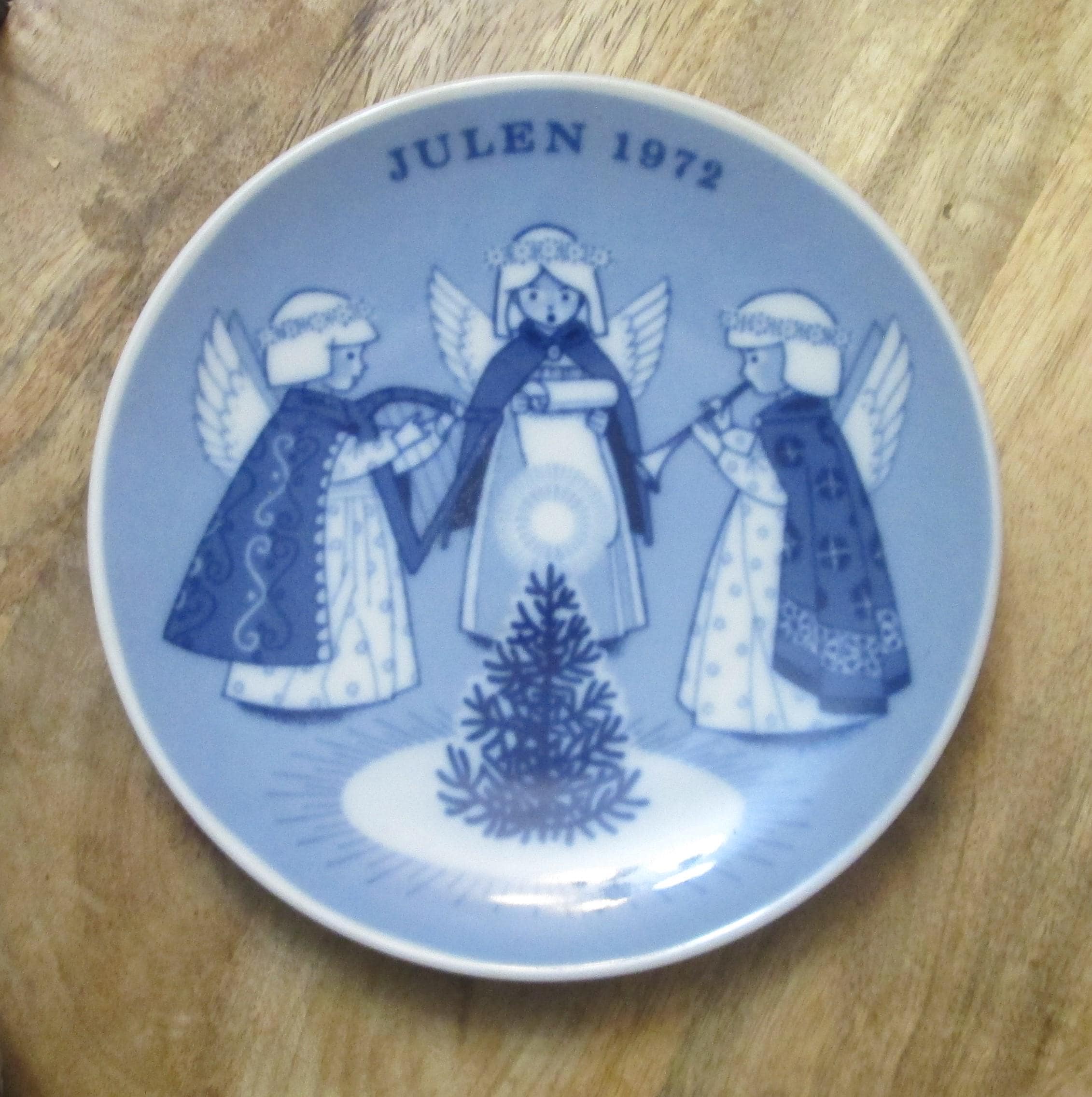 Vintage Porsgrund Norway 1972 Christmas Plate