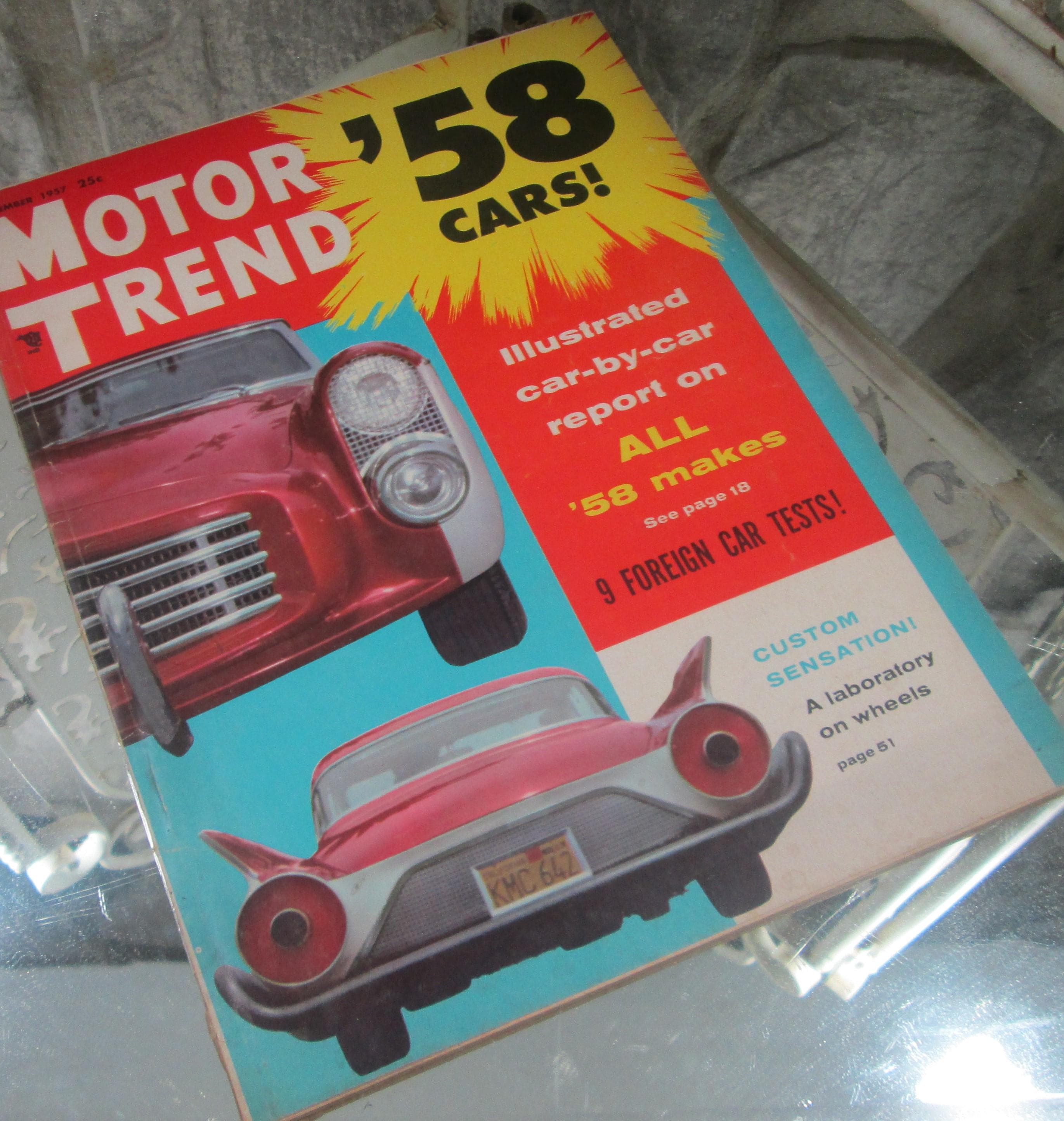 Vintage Motor Trend Magazine, September 1957, 1958 Car Preview